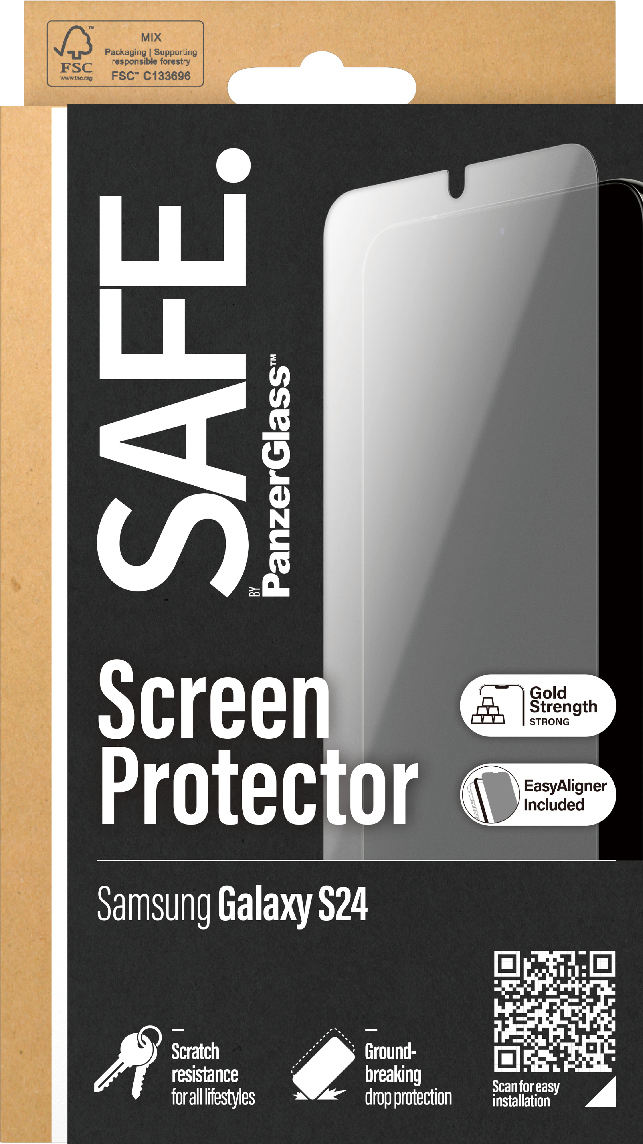SAFE. by PanzerGlass Ultra Wide Fit -panssarilasi, Samsung Galaxy S24