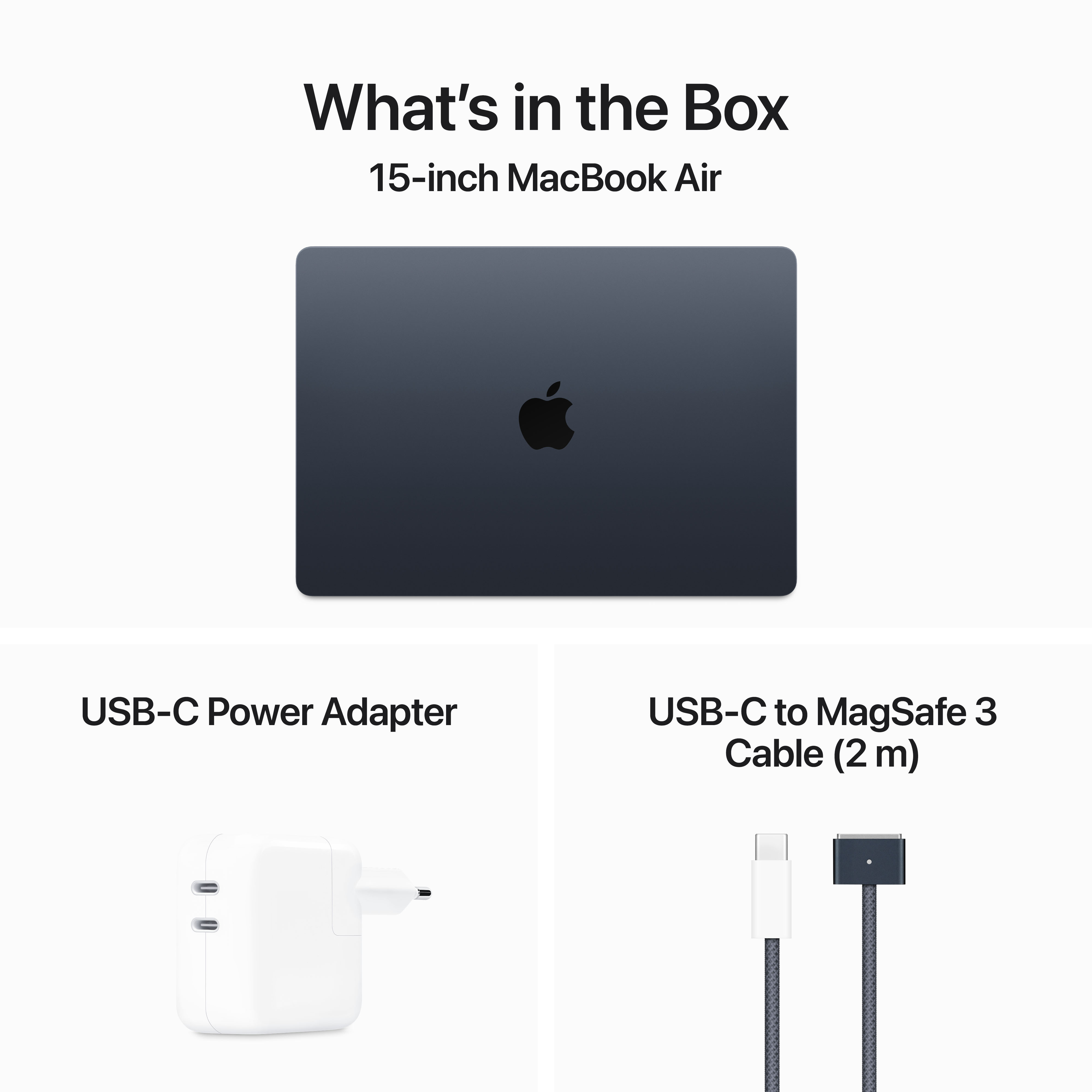 Apple MacBook Air 15" M3 16 Gt, 512 Gt 2024 -kannettava, keskiyö (MXD43)