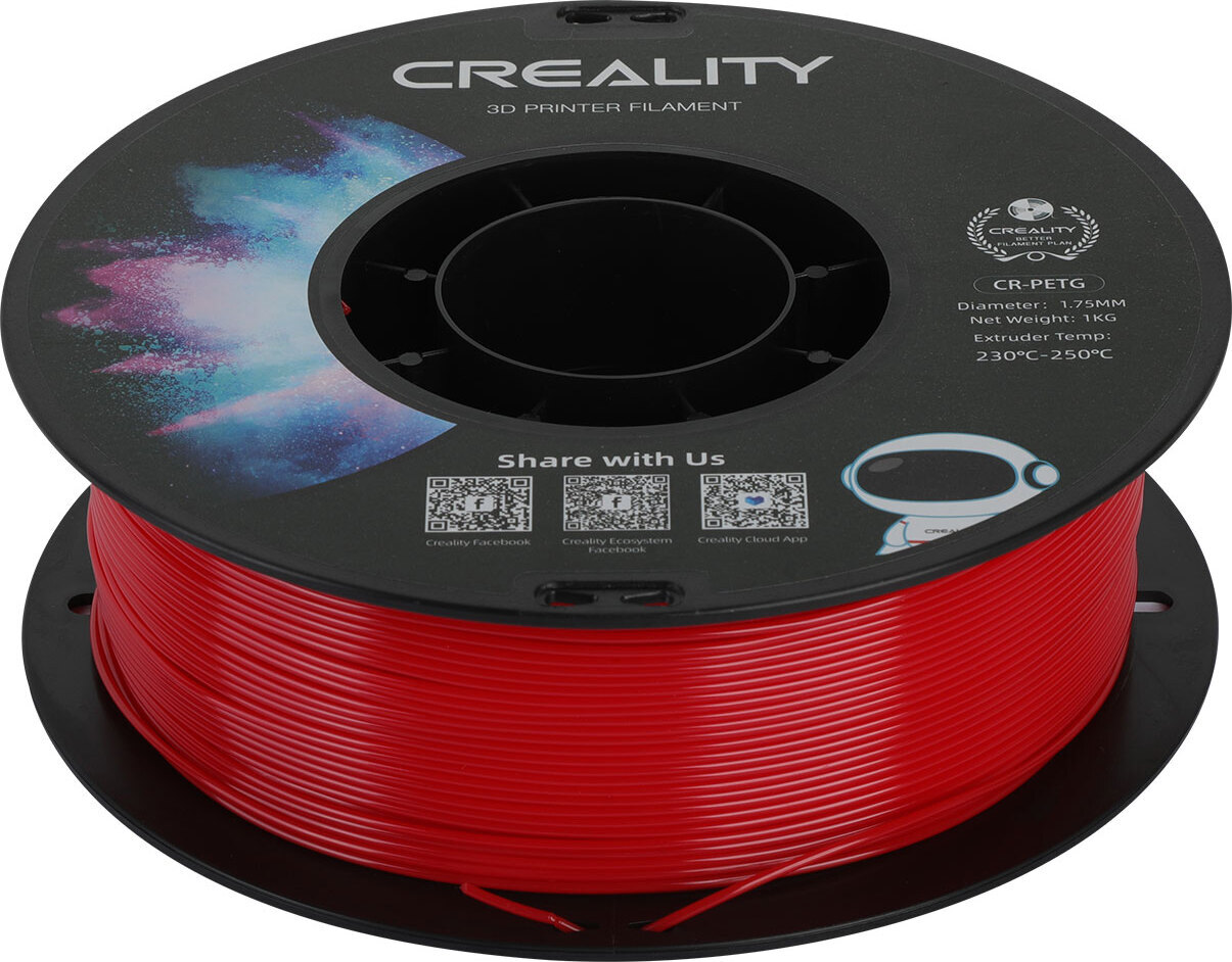 Creality CR-PETG -filamentti 3D -tulostimeen, 1.75 mm, punainen