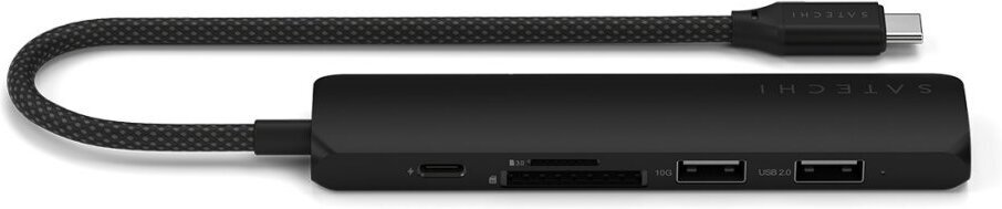 Satechi 6-in-1 USB-C Slim Multiport -adapteri, musta