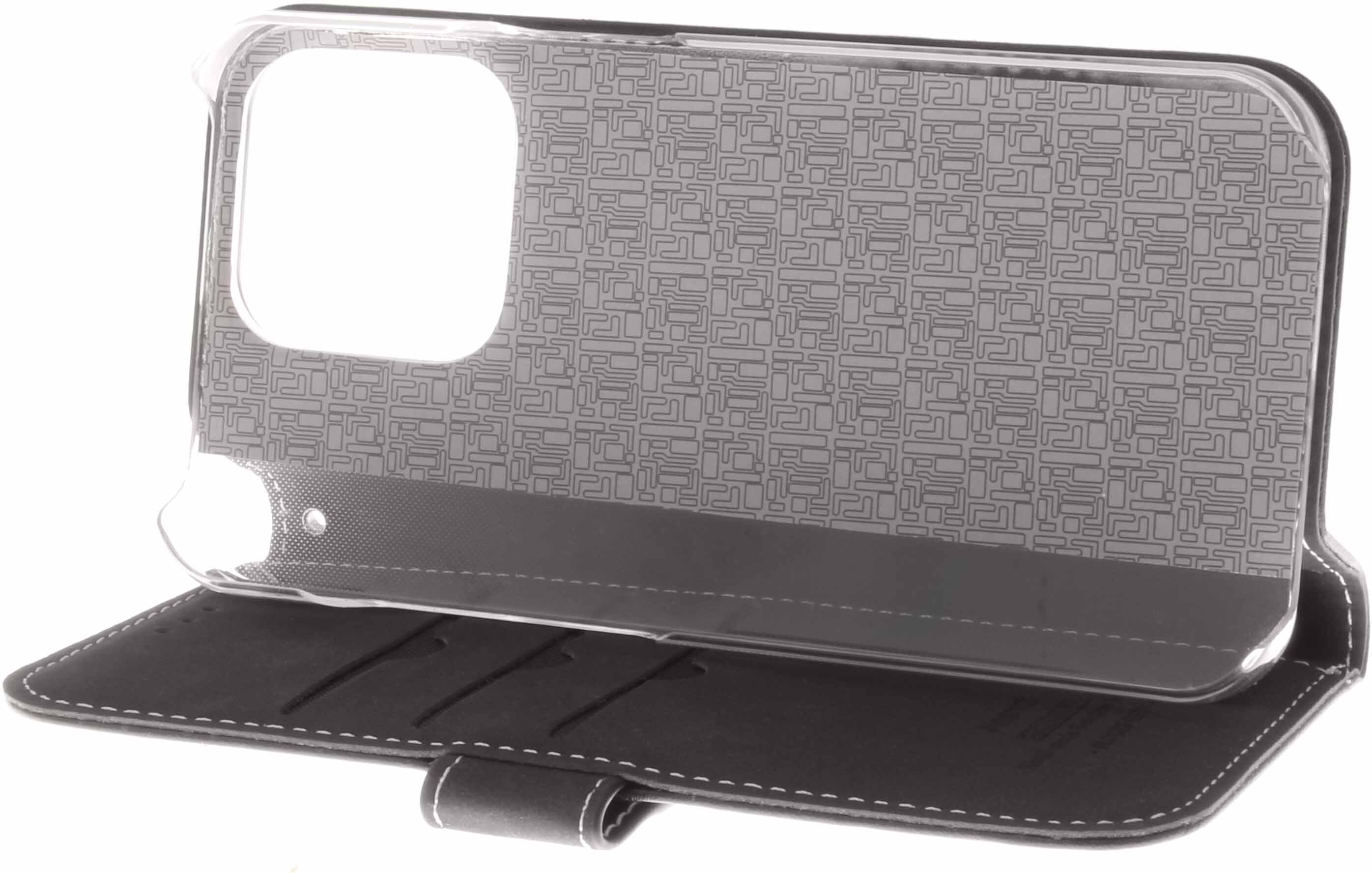 Insmat Exclusive Flip Case lompakkokotelo, iPhone 13, musta