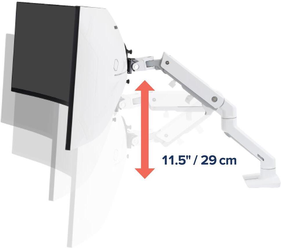 Ergotron HX Monitor Arm G9 monitorivarsi, valkoinen