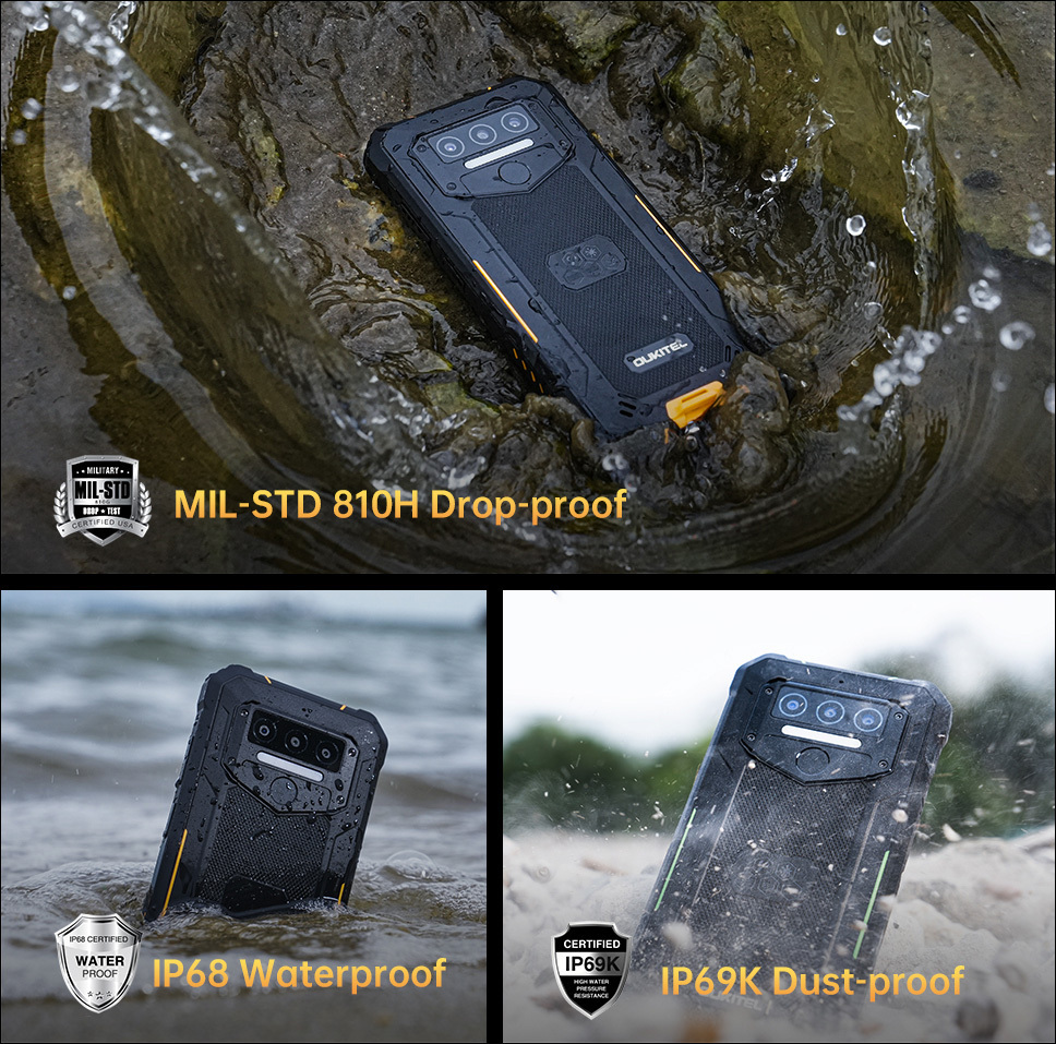 Oukitel WP23 Pro -puhelin, 128/8 Gt, musta 10 Oukitel WP23 Pro -puhelin, 128/8 Gt, musta - Image 10