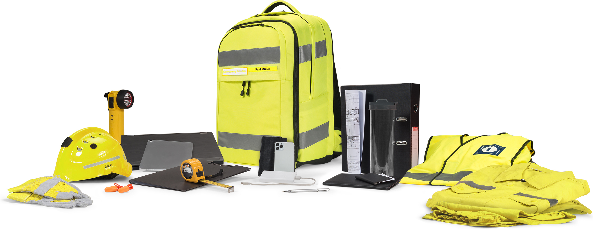 Dicota HI-VIS 32–38L -reppu, keltainen