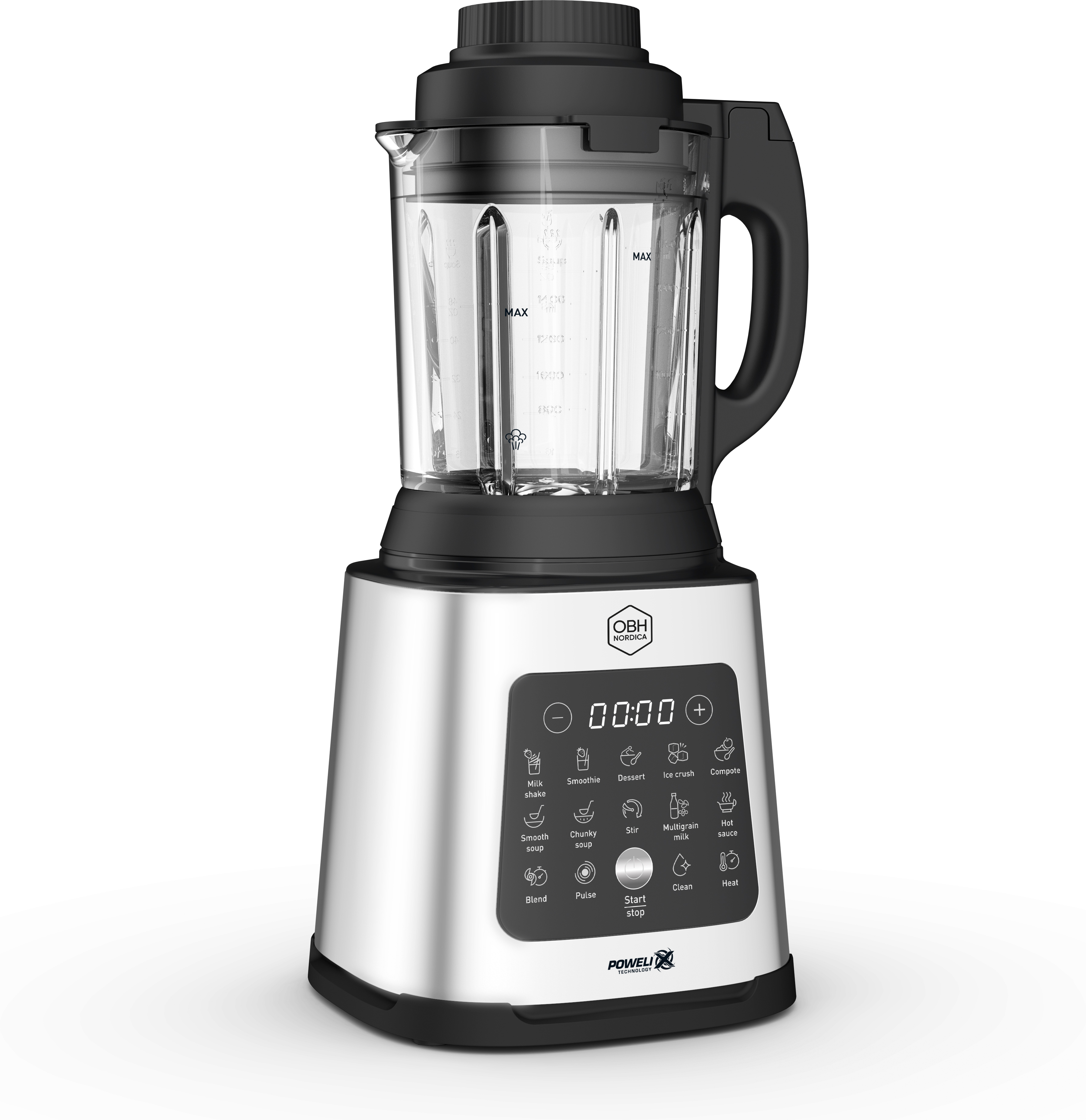 OBH Nordica Perfectmix Cook -tehosekoitin, ruostumaton teräs/musta