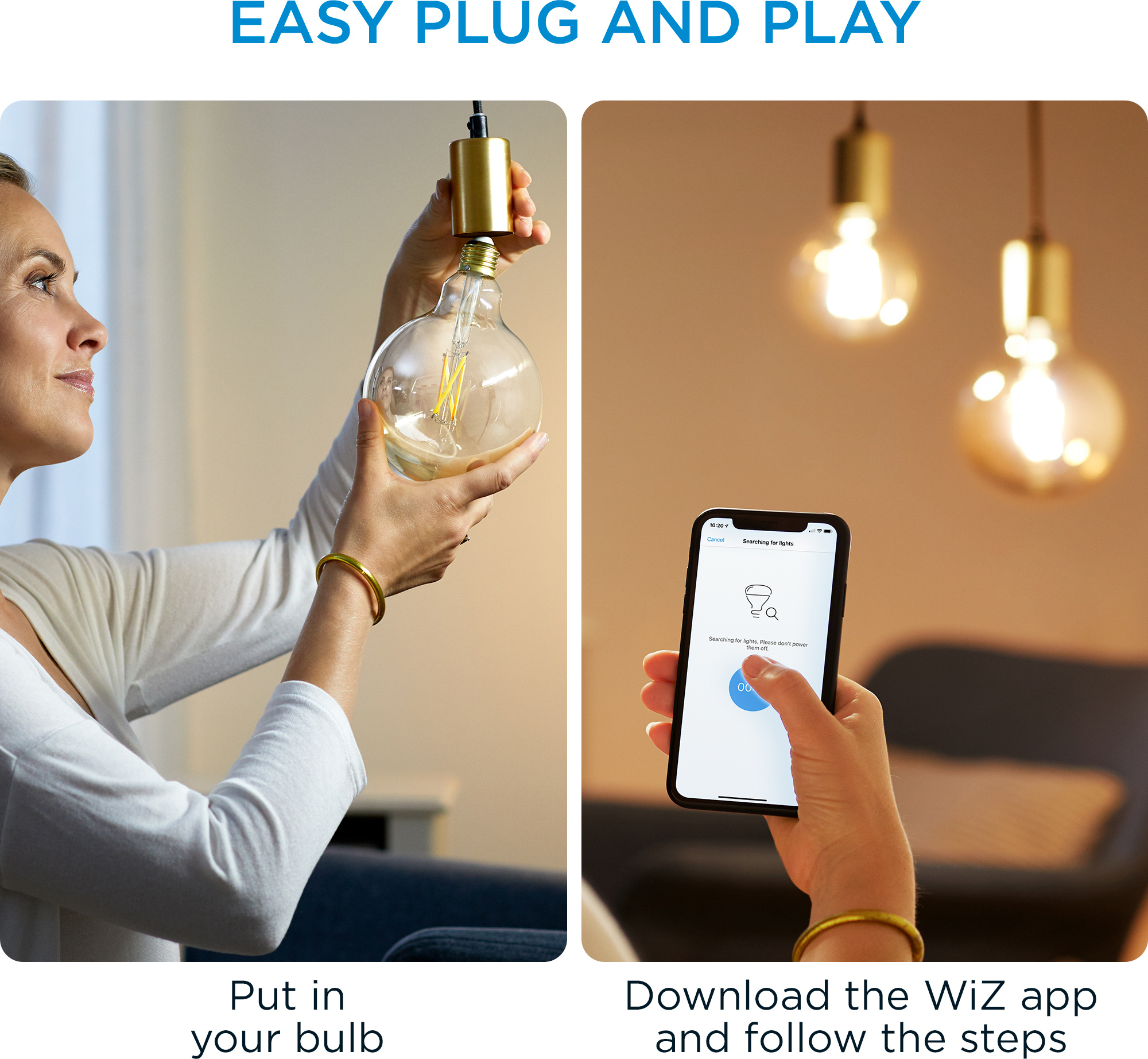 WiZ älylamppu globe, E27, kirkas lasi, tunable white - valkoisen valon sävyt, Wi-Fi, 2700-6500 K, 806 lm, 9 cm