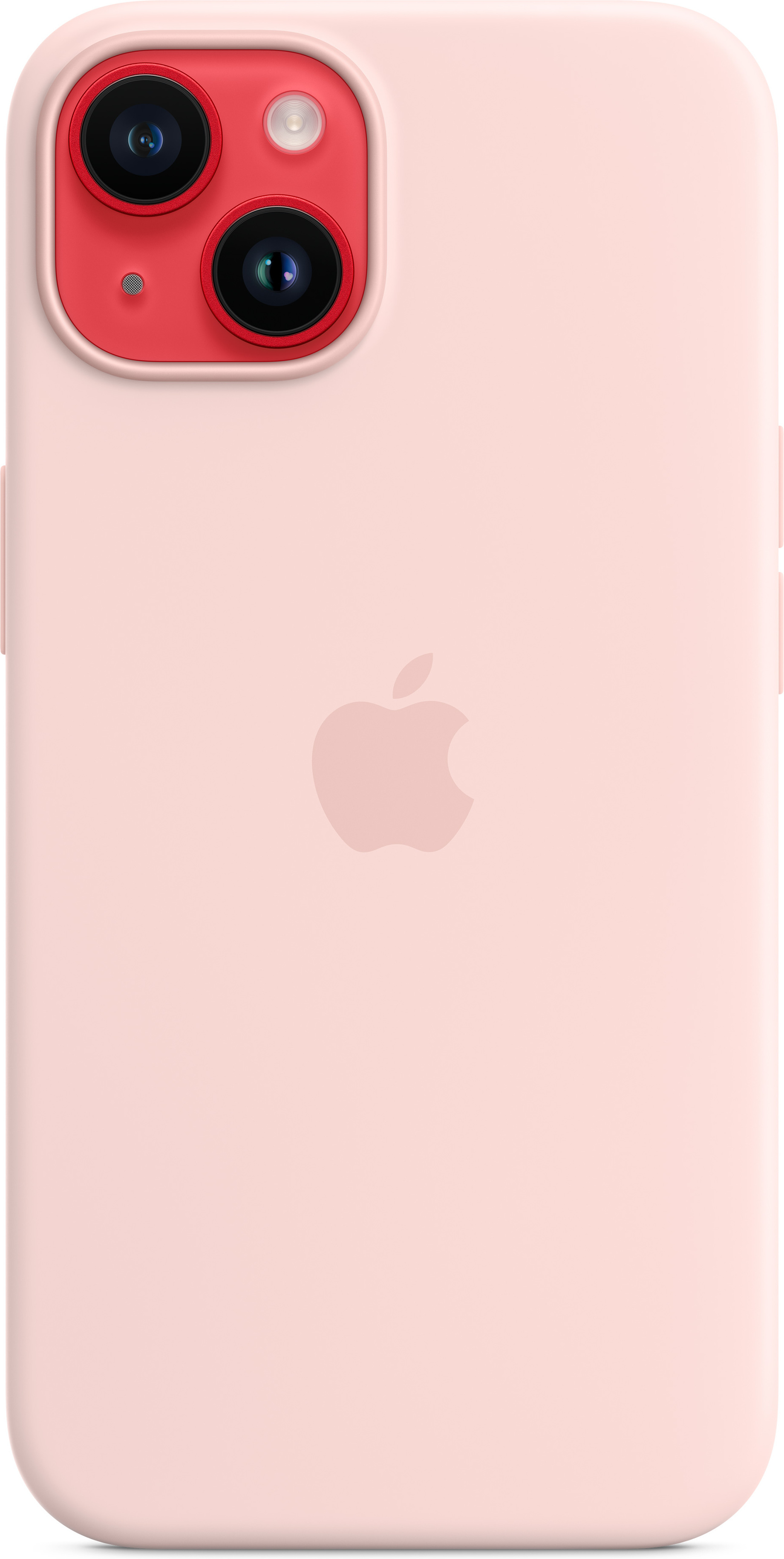 Apple iPhone 14 silikonikuori MagSafella, kalkkiroosa