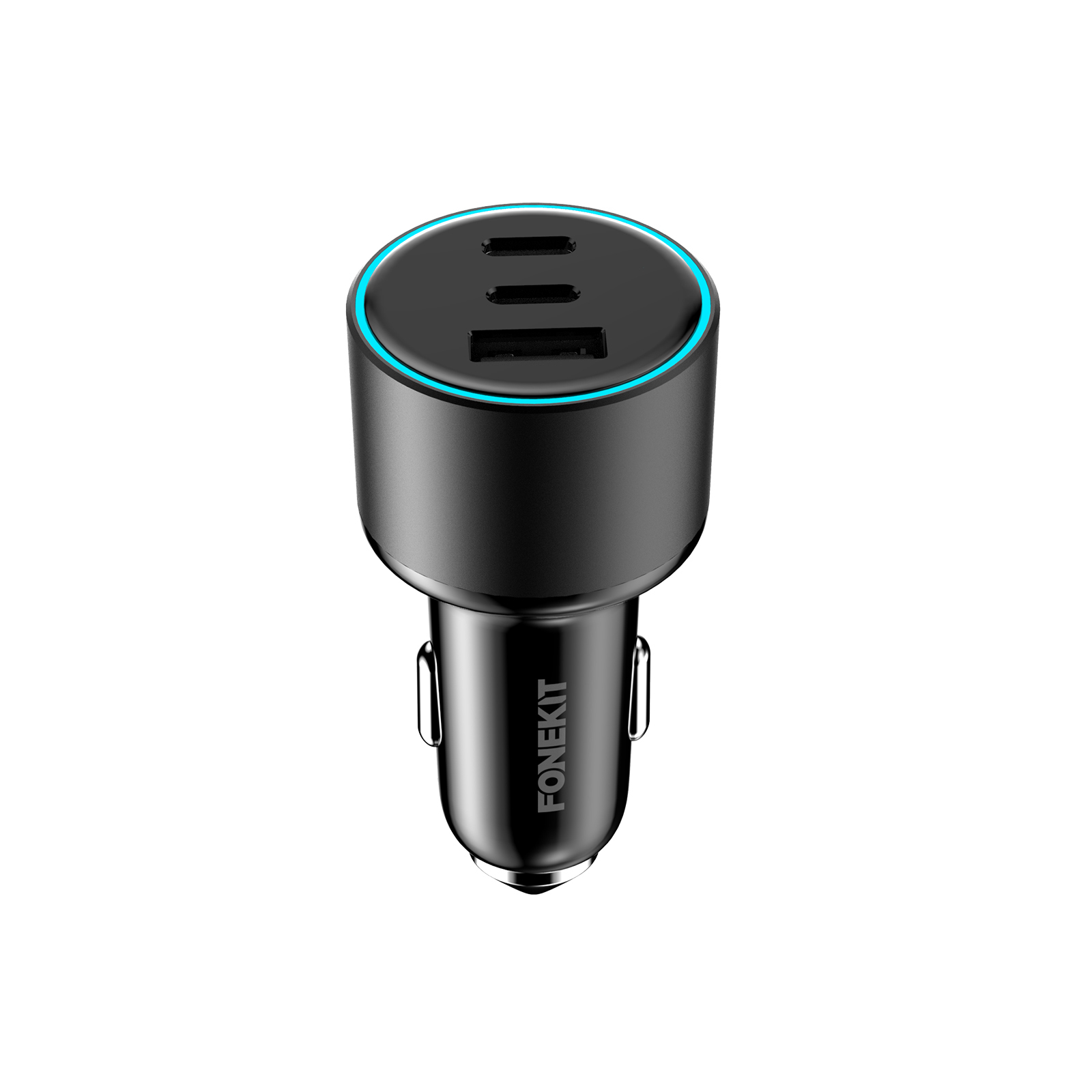 FoneKit GaN PD 65W -verkkovirtalaturi, USB-C + USB-C, musta