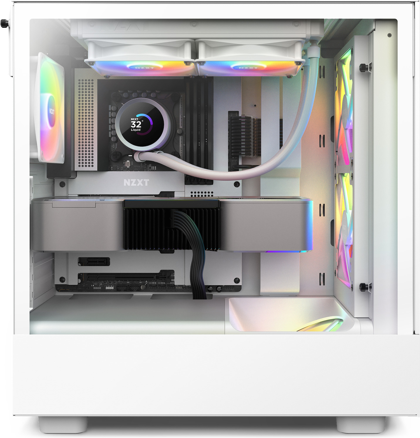 NZXT Kraken 280 RGB -nestejäähdytysjärjestelmä, valkoinen