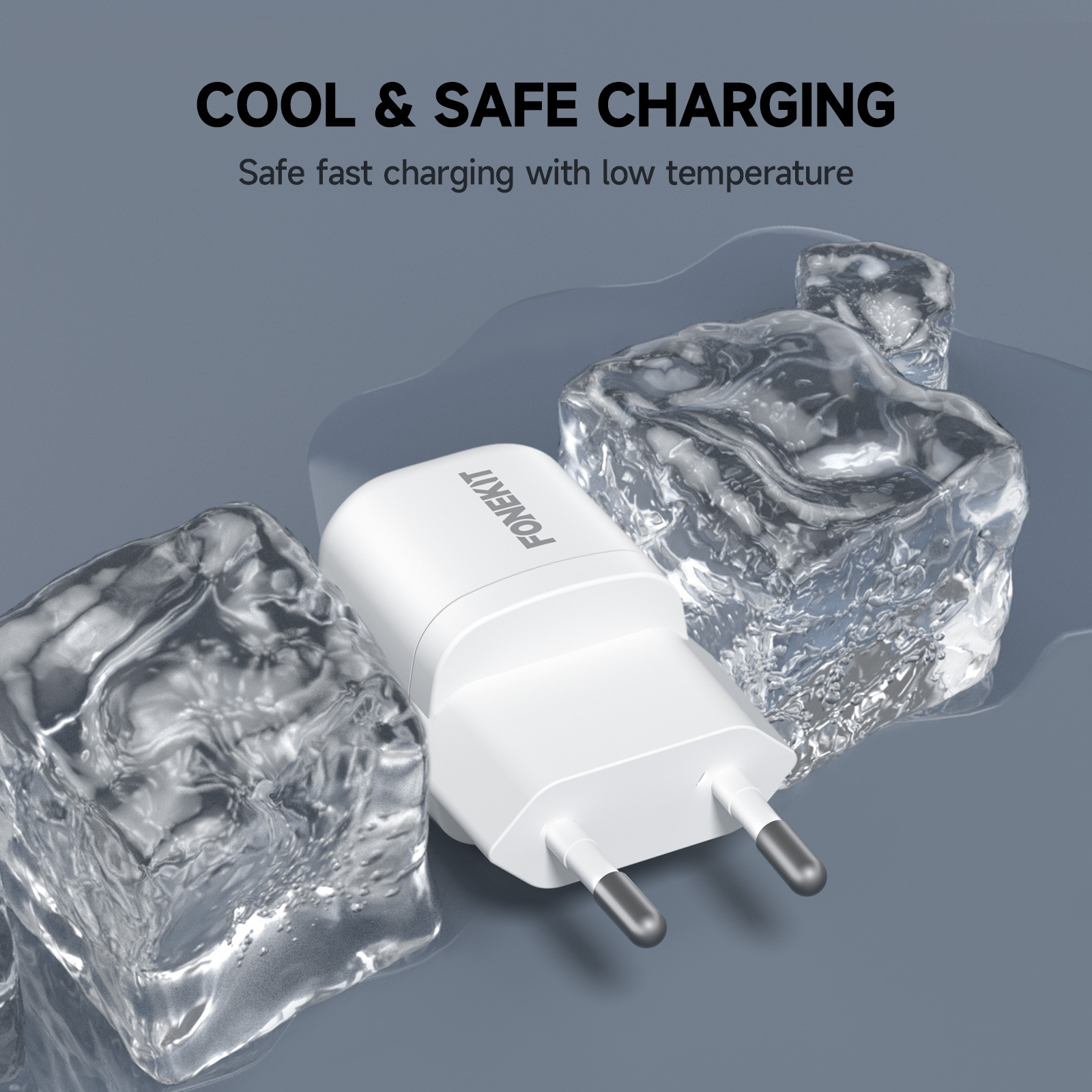 FoneKit Mini 20W -verkkovirtalaturi, USB-C, valkoinen