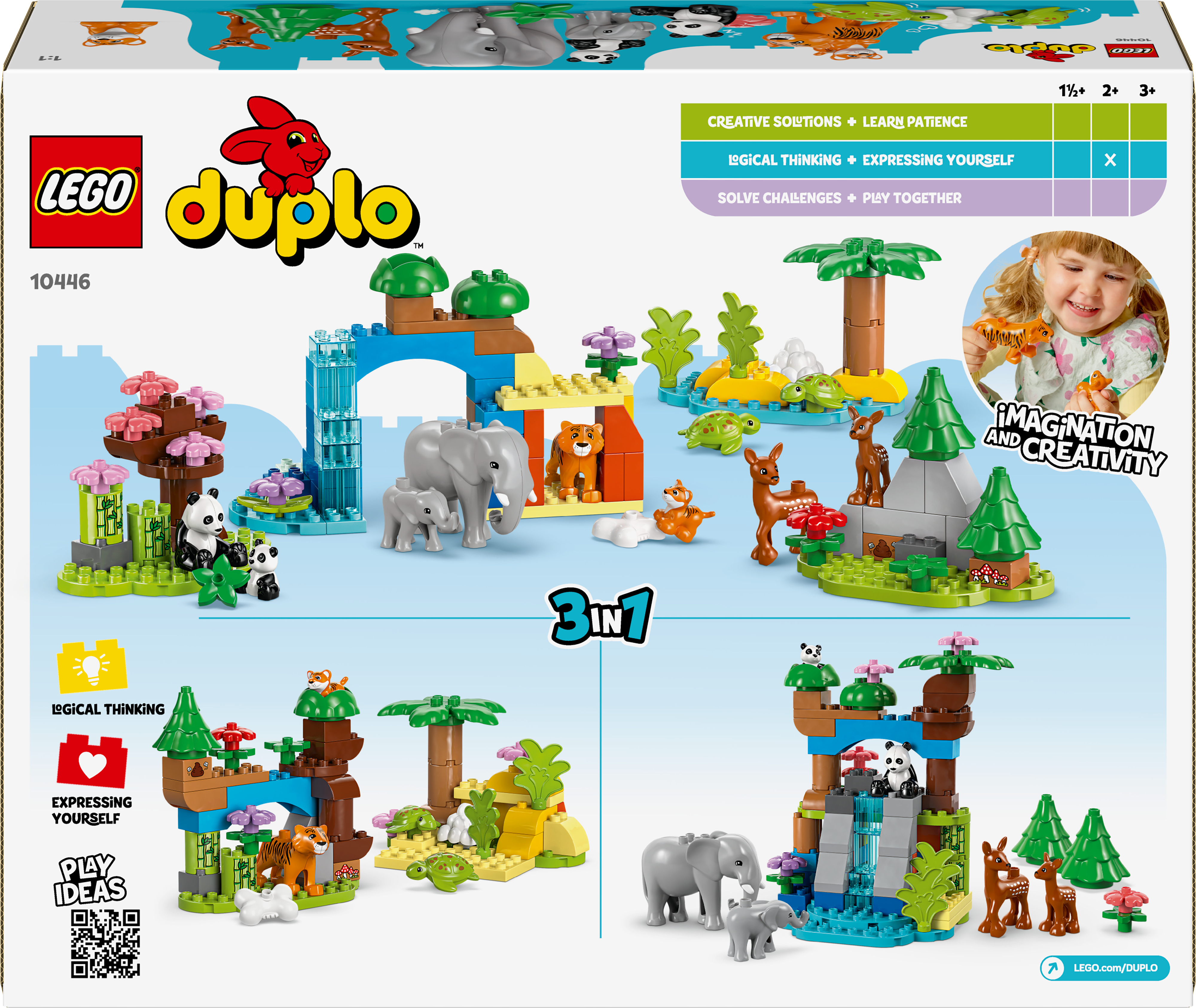 LEGO DUPLO Town 10446 – 3-in-1 luonnoneläinperheet