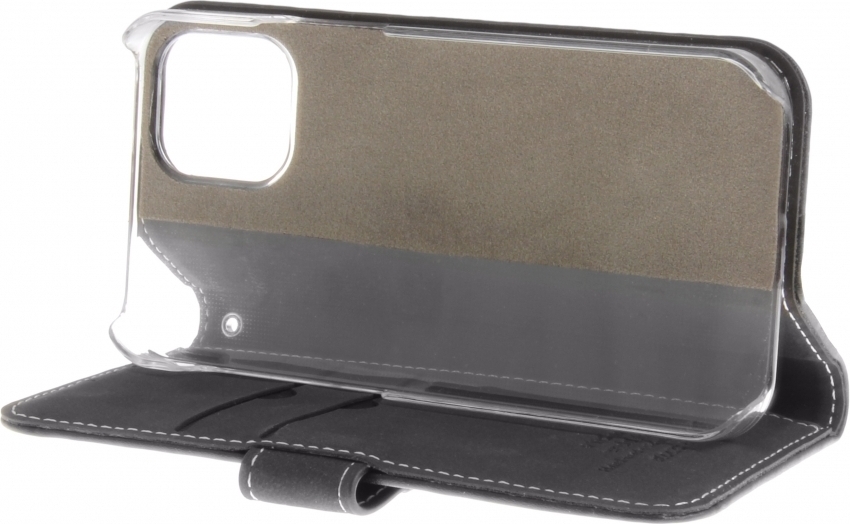 Insmat Exclusive Flip Case lompakkokotelo, iPhone 12 mini, musta