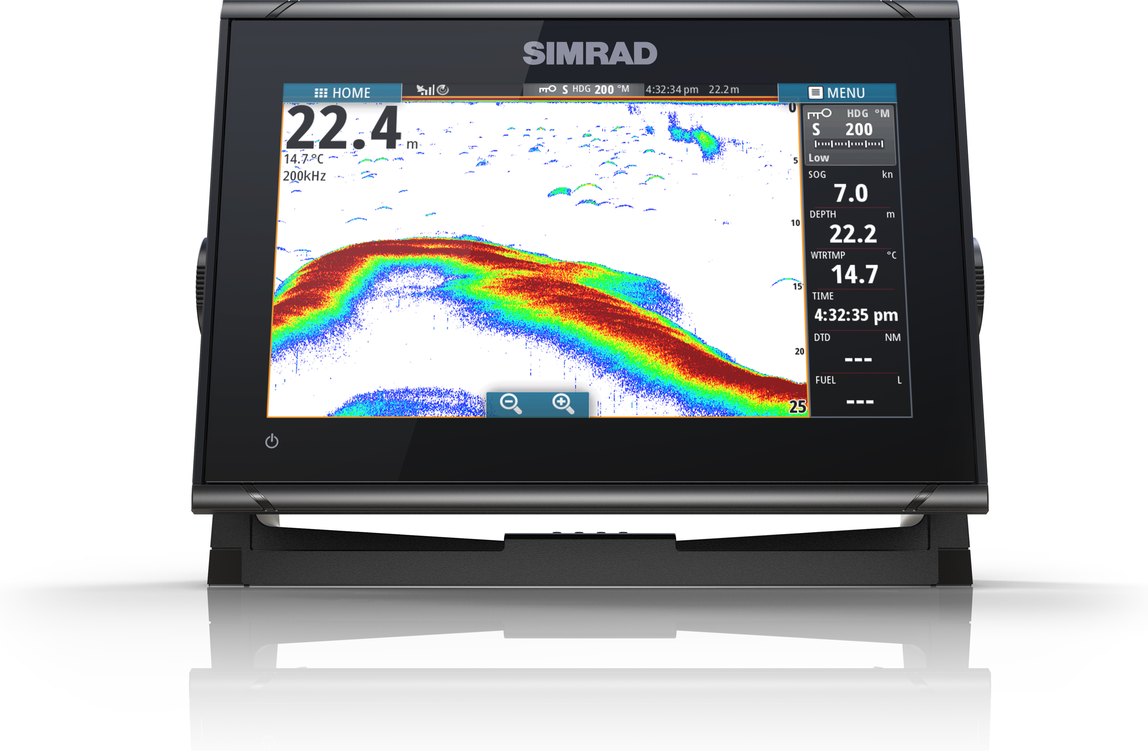 Simrad GO9 XSE -kaikuplotteri HDI-kaikuanturilla