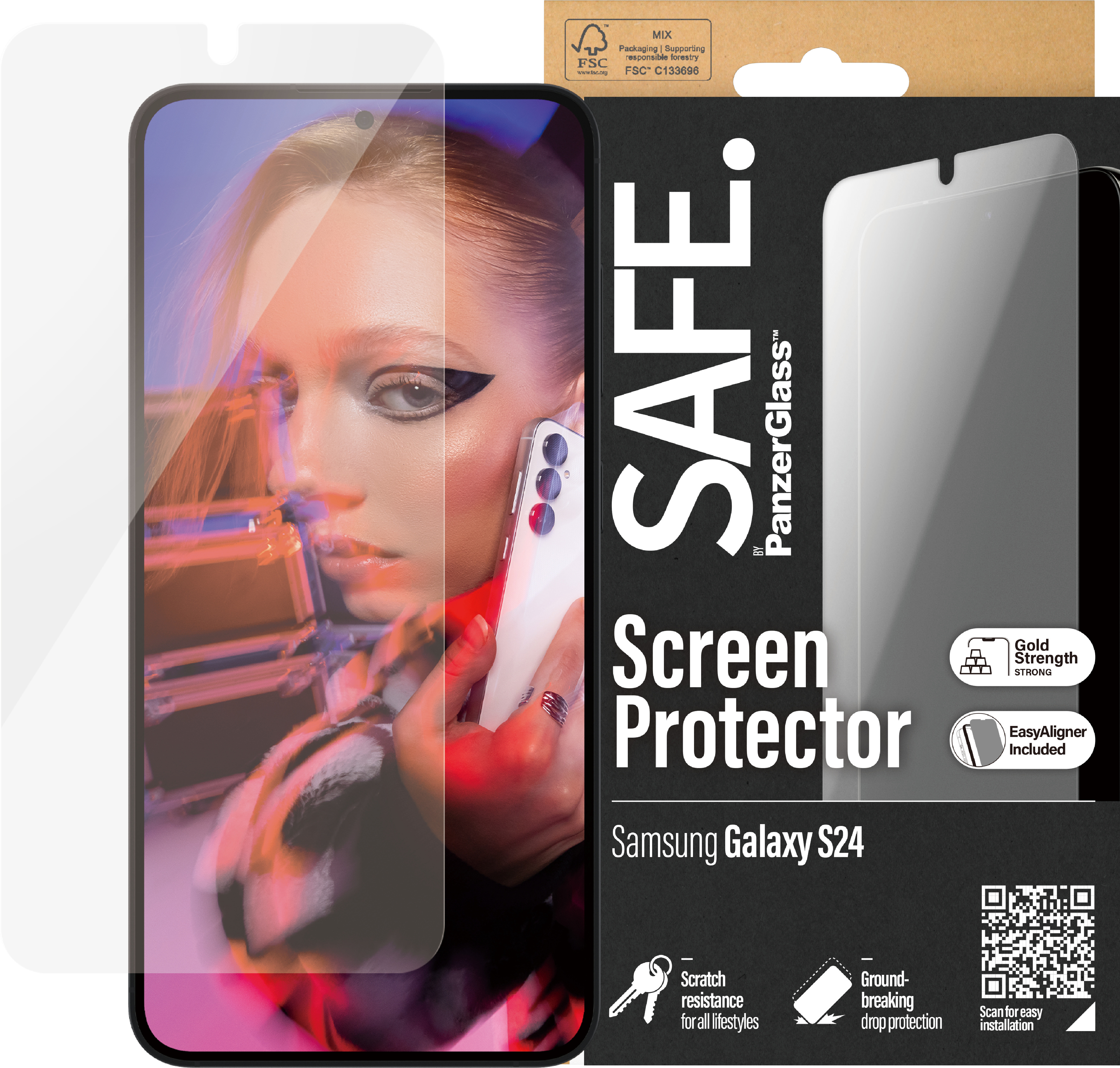 SAFE. by PanzerGlass Ultra Wide Fit -panssarilasi, Samsung Galaxy S24