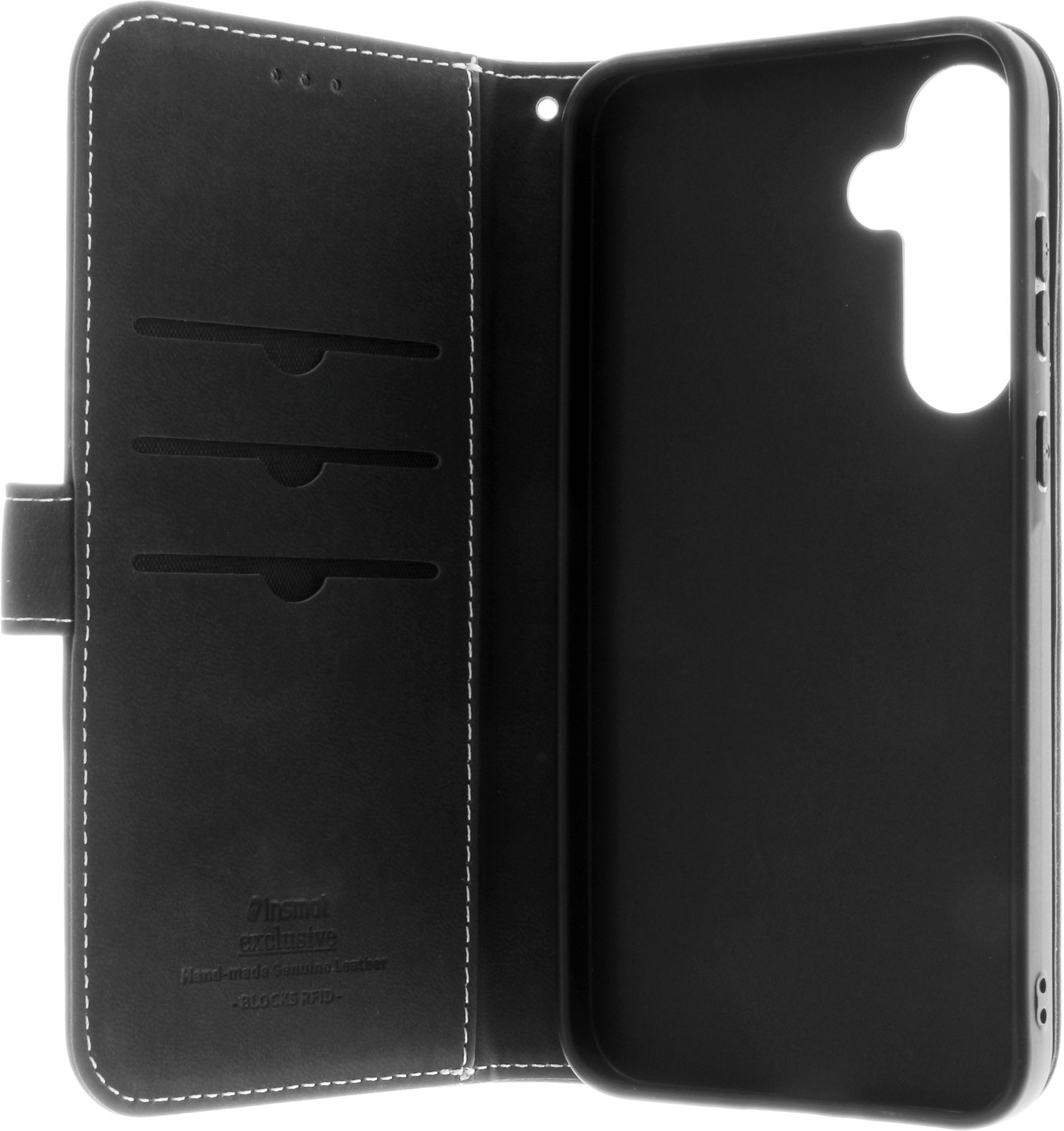 Insmat Exclusive Flip Case -lompakkokotelo, Samsung Galaxy A55 5G, musta