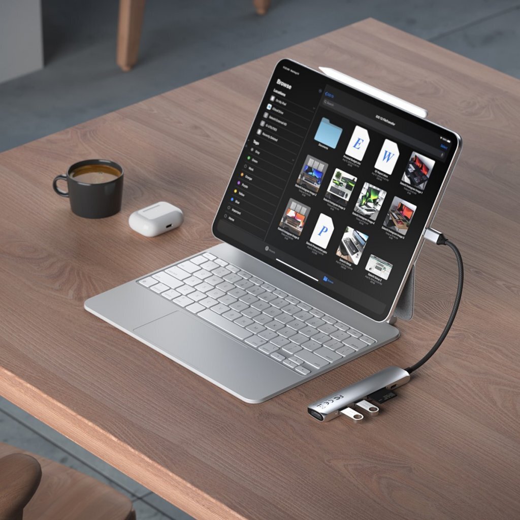 Satechi 6-in-1 USB-C Slim Multiport -adapteri, musta