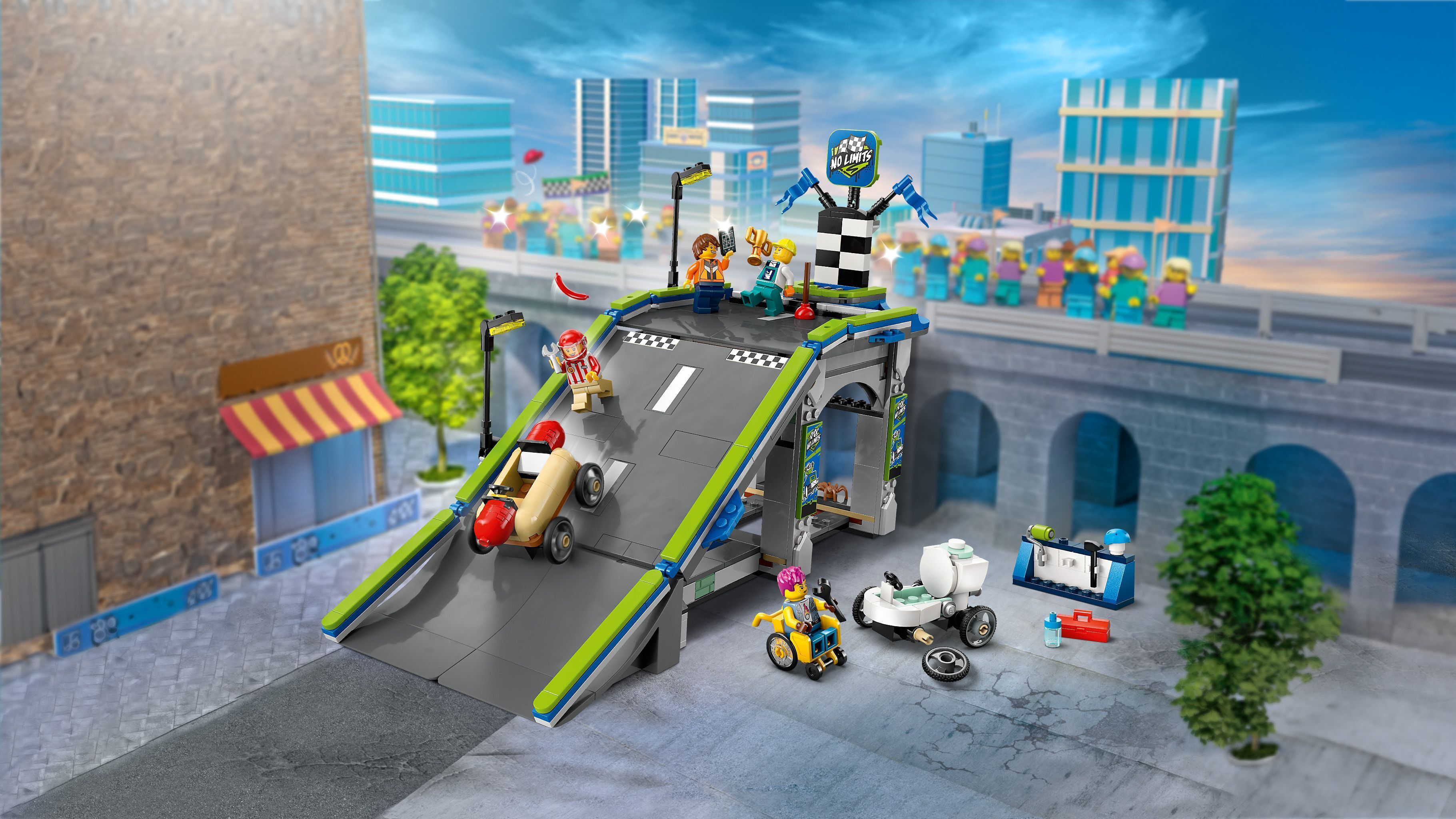 LEGO City 60460 – Ei rajoja: Kilpa-autojen ramppirata