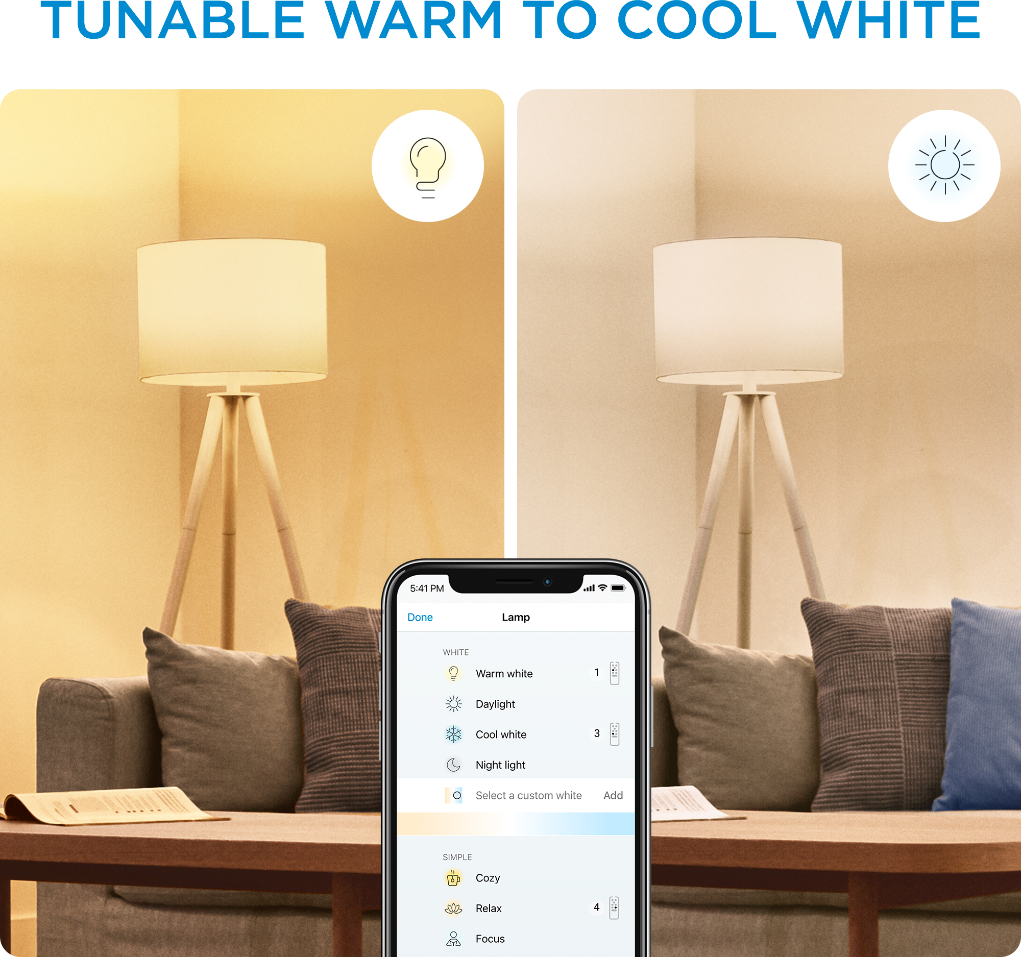WiZ älylamppu, E27, RGBW - kaikki värit ja valkoisen valon sävyt, Wi-Fi, 806 lm, 2-pack