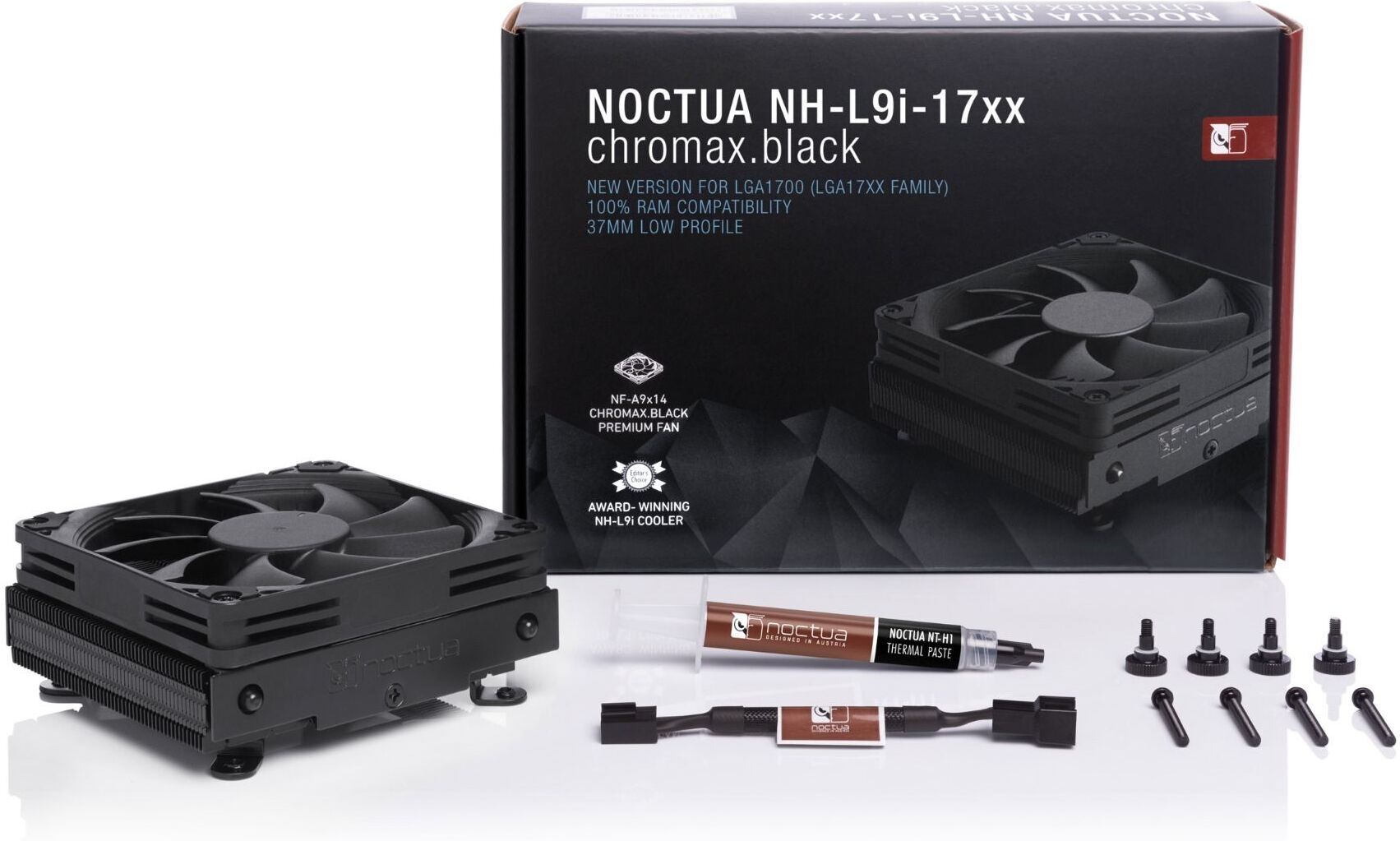 Noctua NH-L9i 17xx chromax.black -matalaprofiilinen prosessorijäähdytin