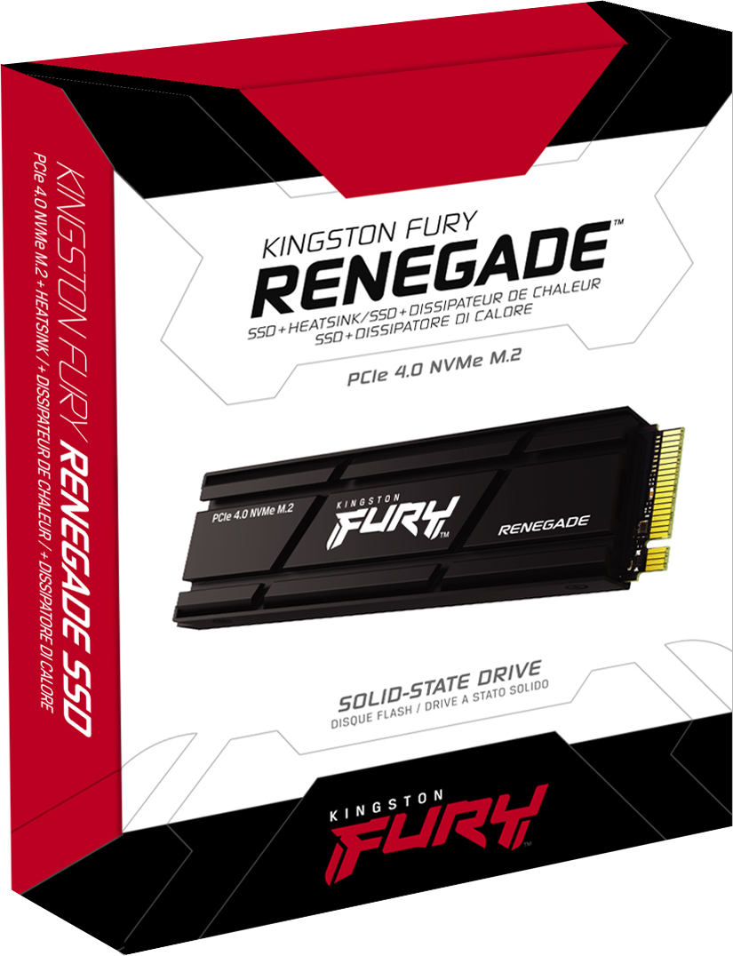 Kingston FURY Renegade 1 Tt M.2 NVMe -SSD-kovalevy jäähdytyselementillä