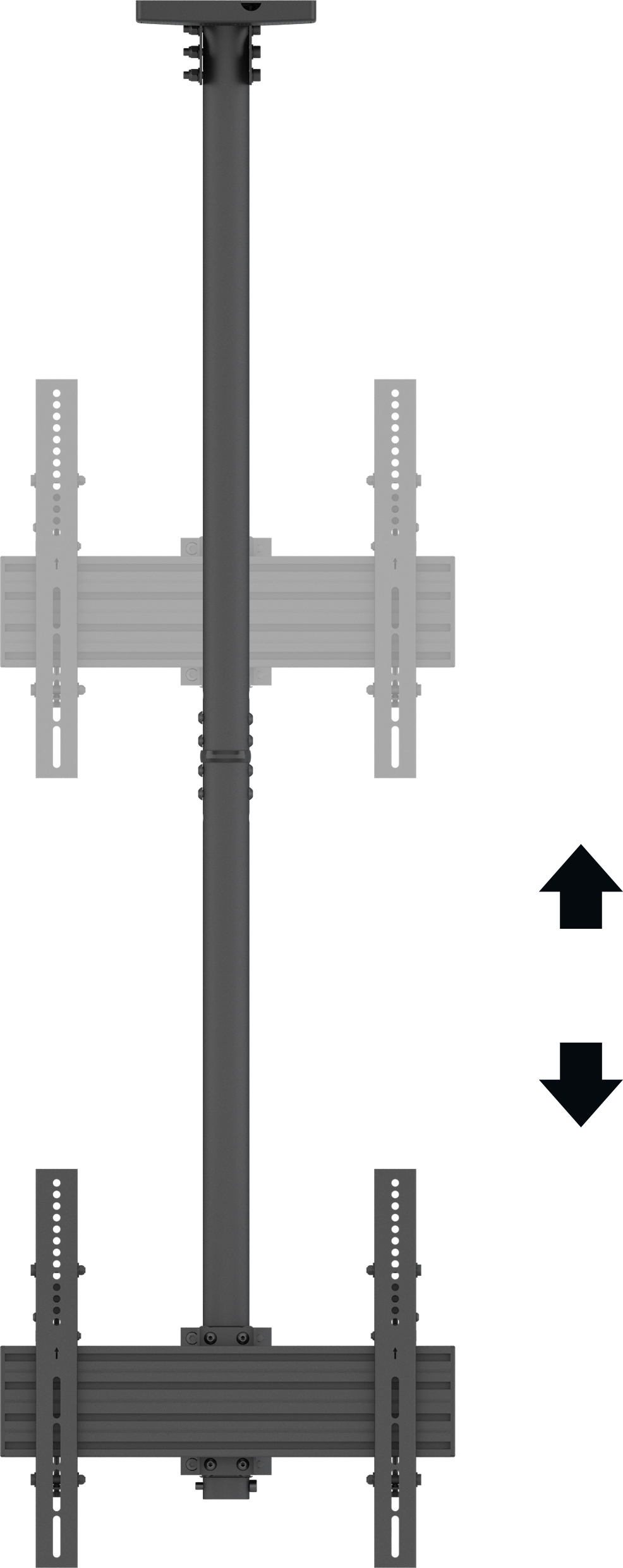 Multibrackets M Ceiling Mount Pro MBC1U VESA 400 -kattokiinnike 40-65" näytöille