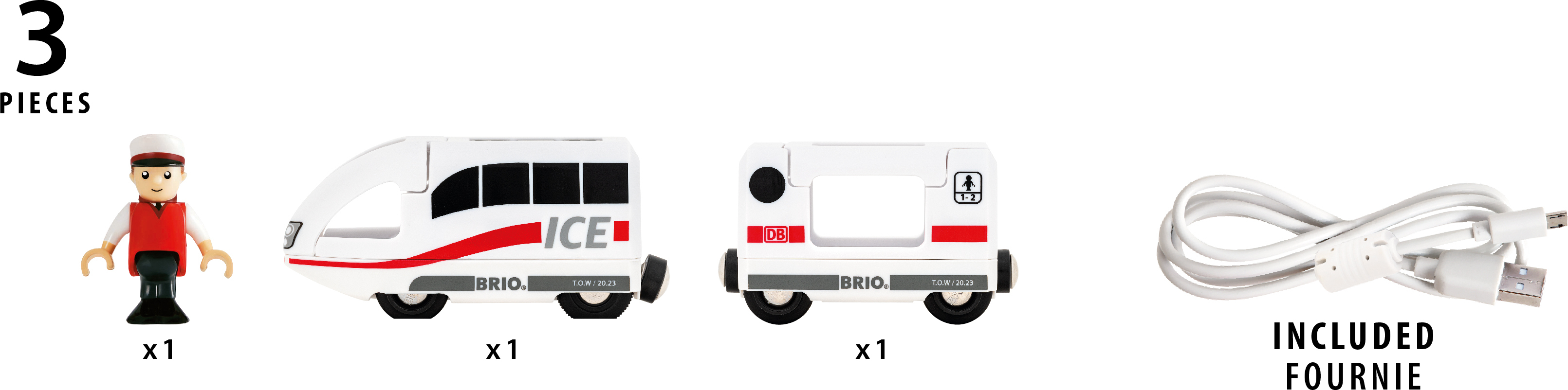 BRIO 36088 - Ladattava ICE-juna