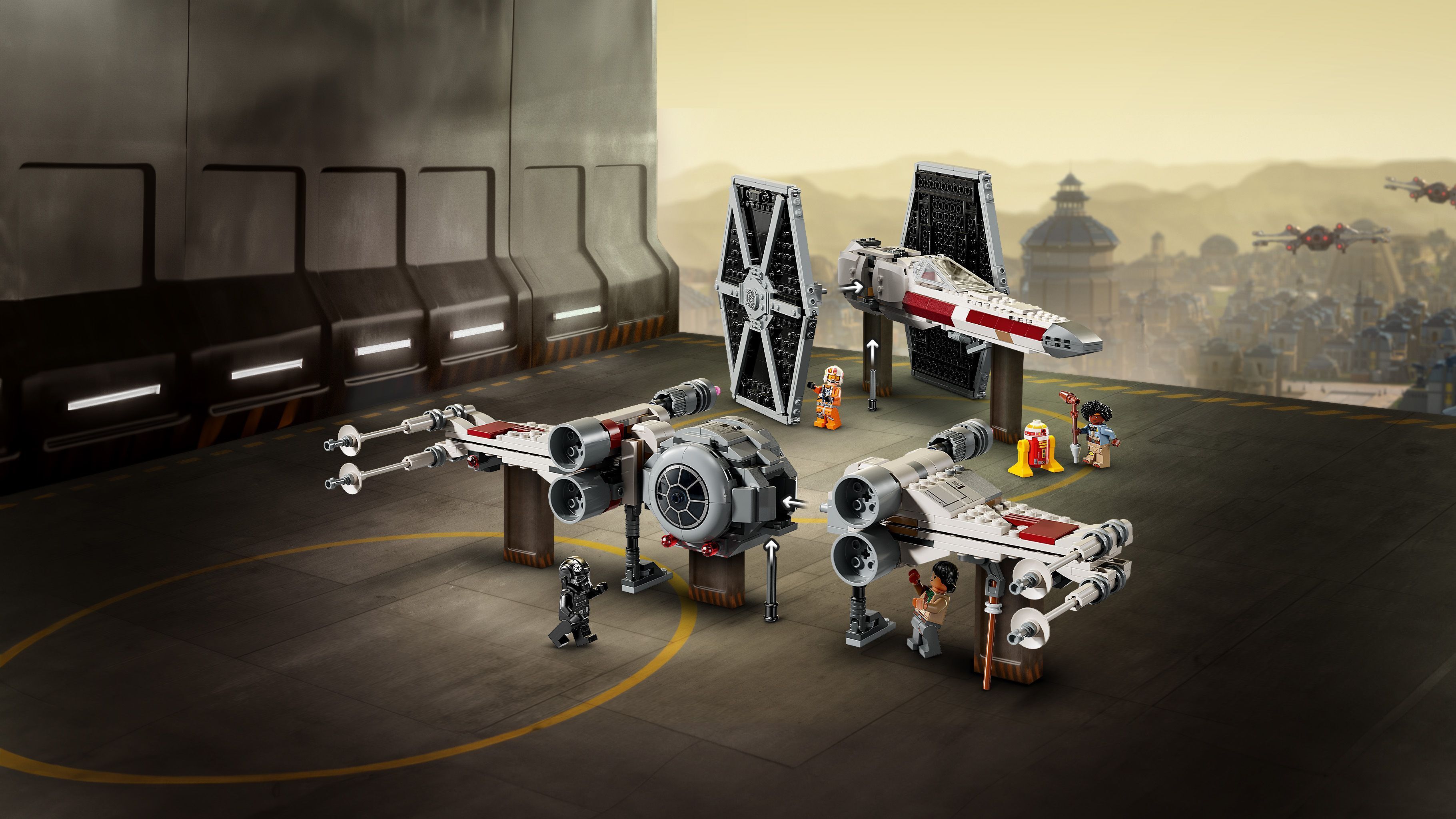 LEGO Star Wars 75393 - TIE-hävittäjä ja X-Wing – yhdistelmämalli