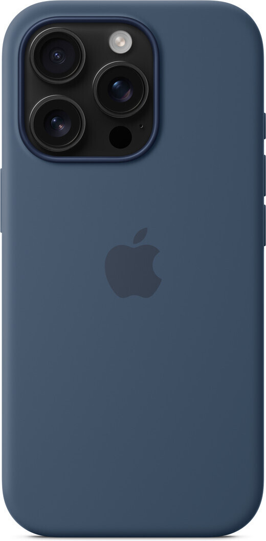 Apple iPhone 16 Pro silikonikuori MagSafella, farkun­sininen