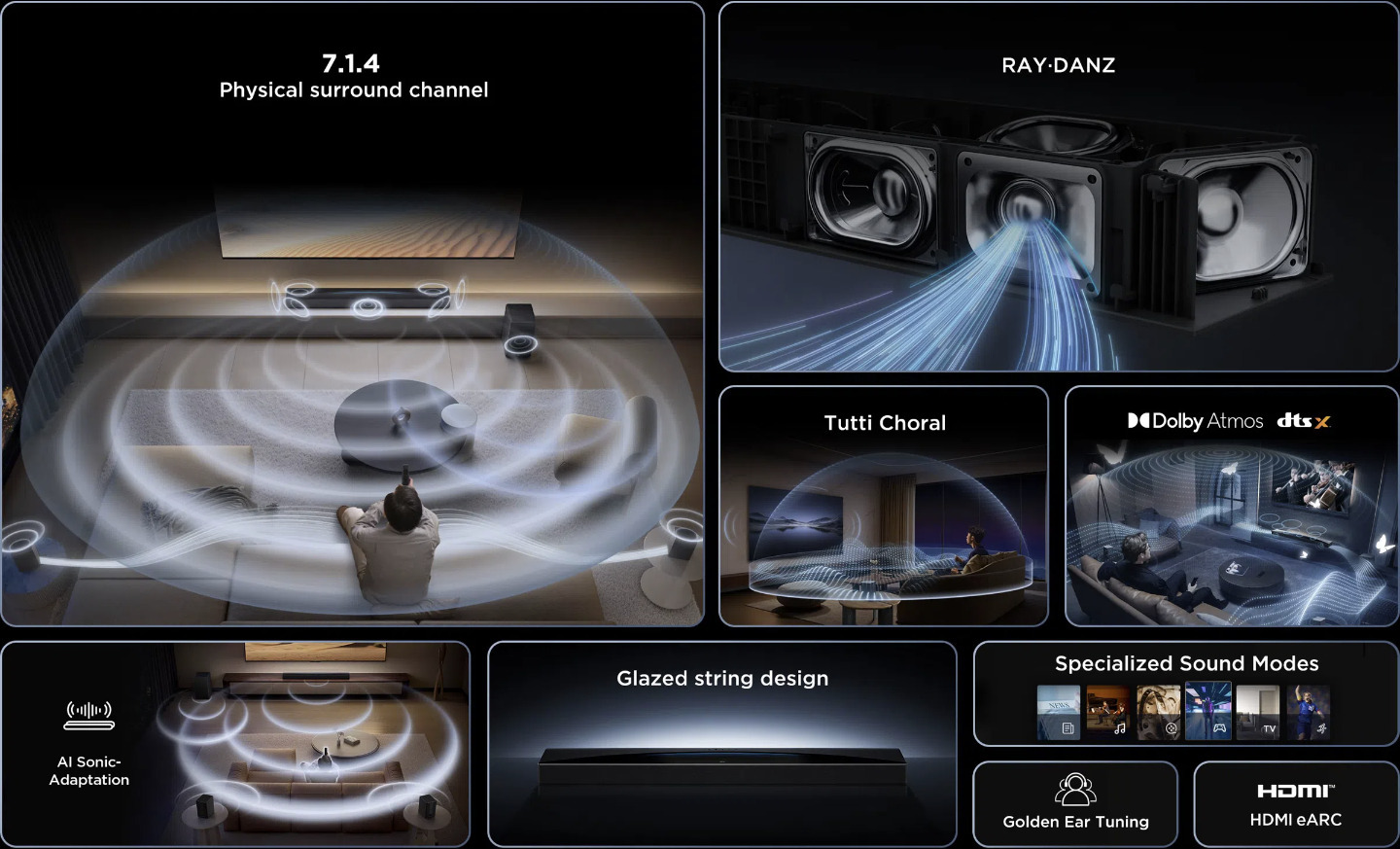 TCL Q85H 7.1.2 Dolby Atmos Soundbar -äänijärjestelmä