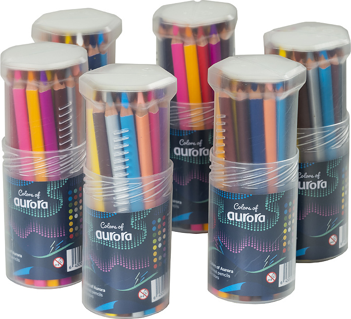 Colors Of Aurora puuvärikynäsetti, 24 eri väriä