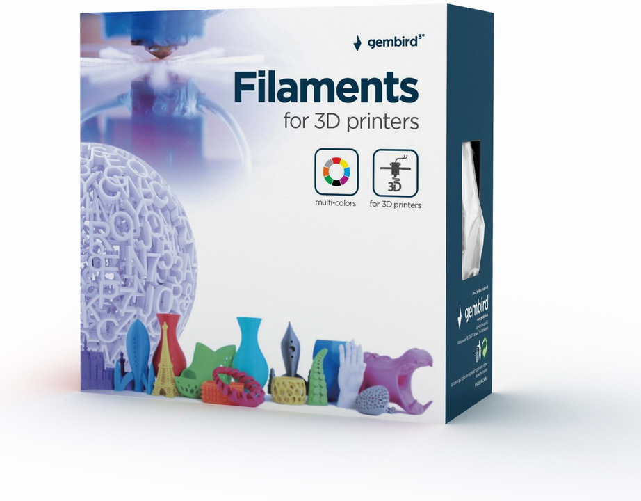 Gembird 3D -PLA -filamentti 3D -tulostimeen, 1.75 mm, punainen