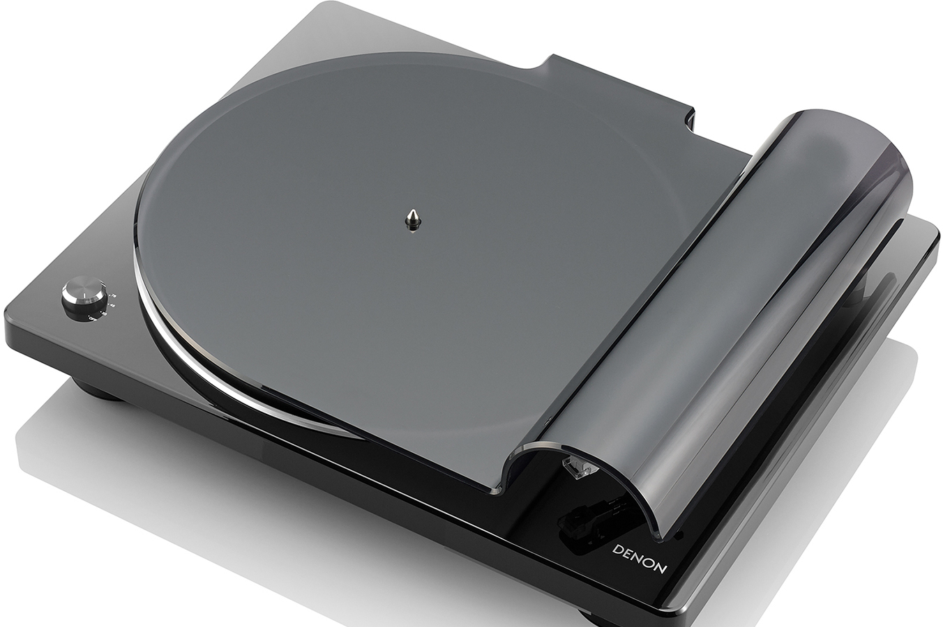Denon DP-400 -levysoitin, musta