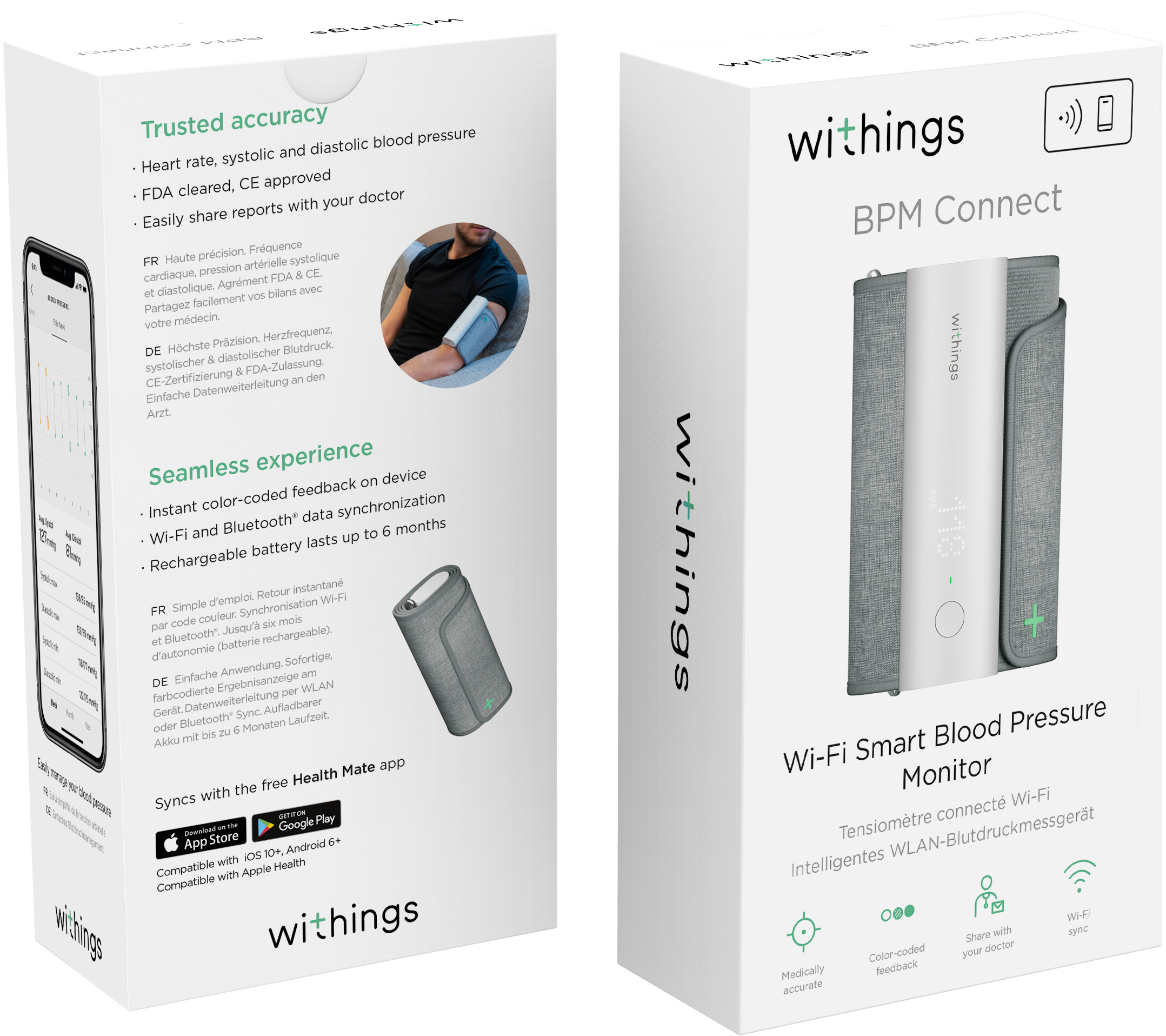 Withings BPM Core -verenpainemittari jossa EKG ja digitaalinen stetoskooppi