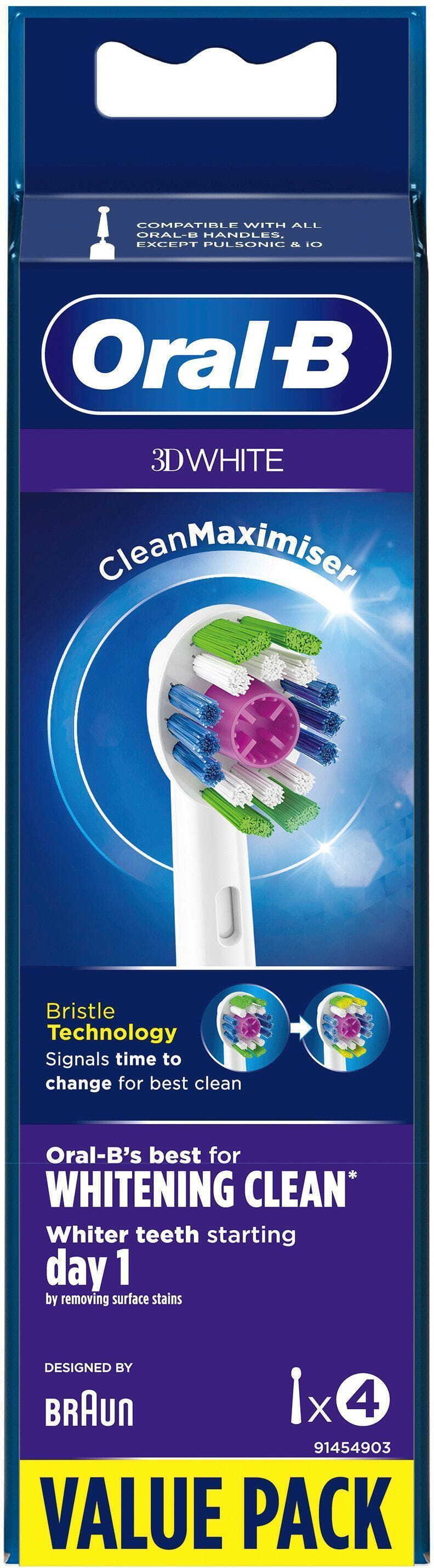 Oral-B 3D White -vaihtoharja, 4 kpl