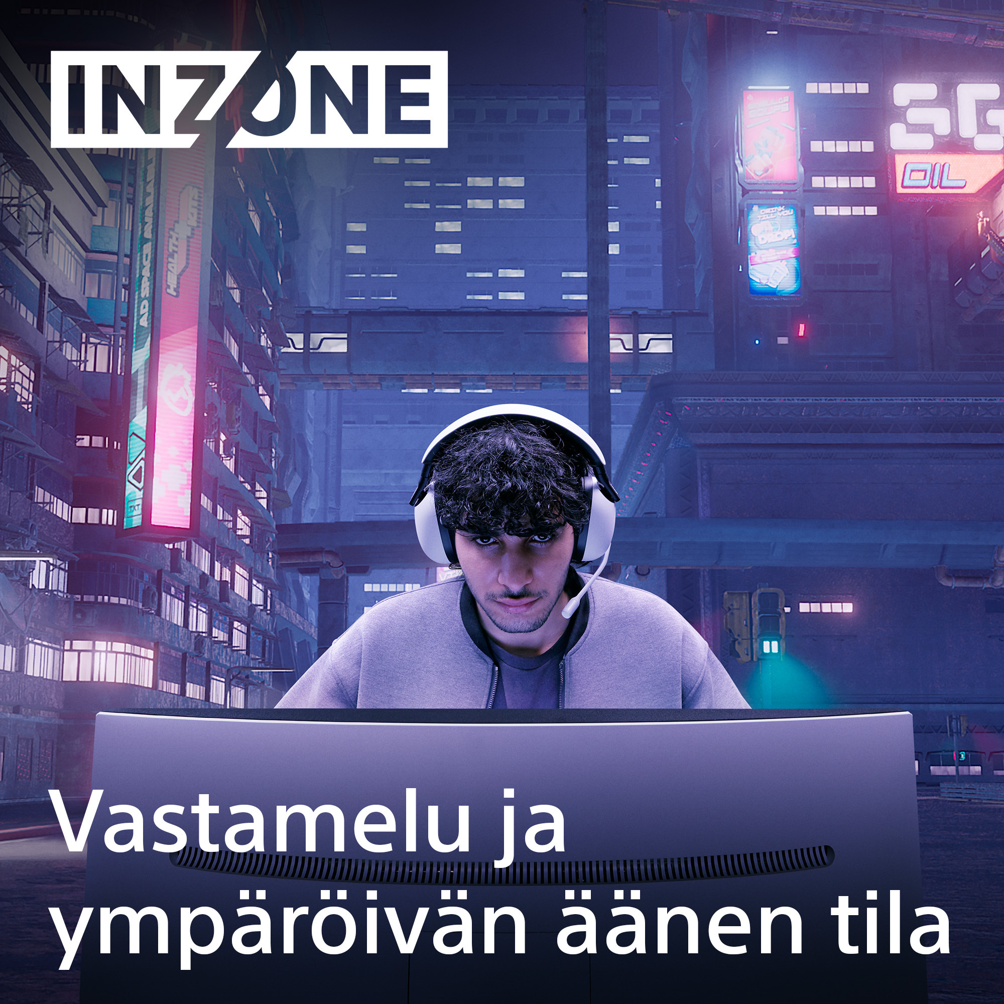 Sony INZONE H9 (WH-G900N) -langattomat pelikuulokkeet, valkoinen