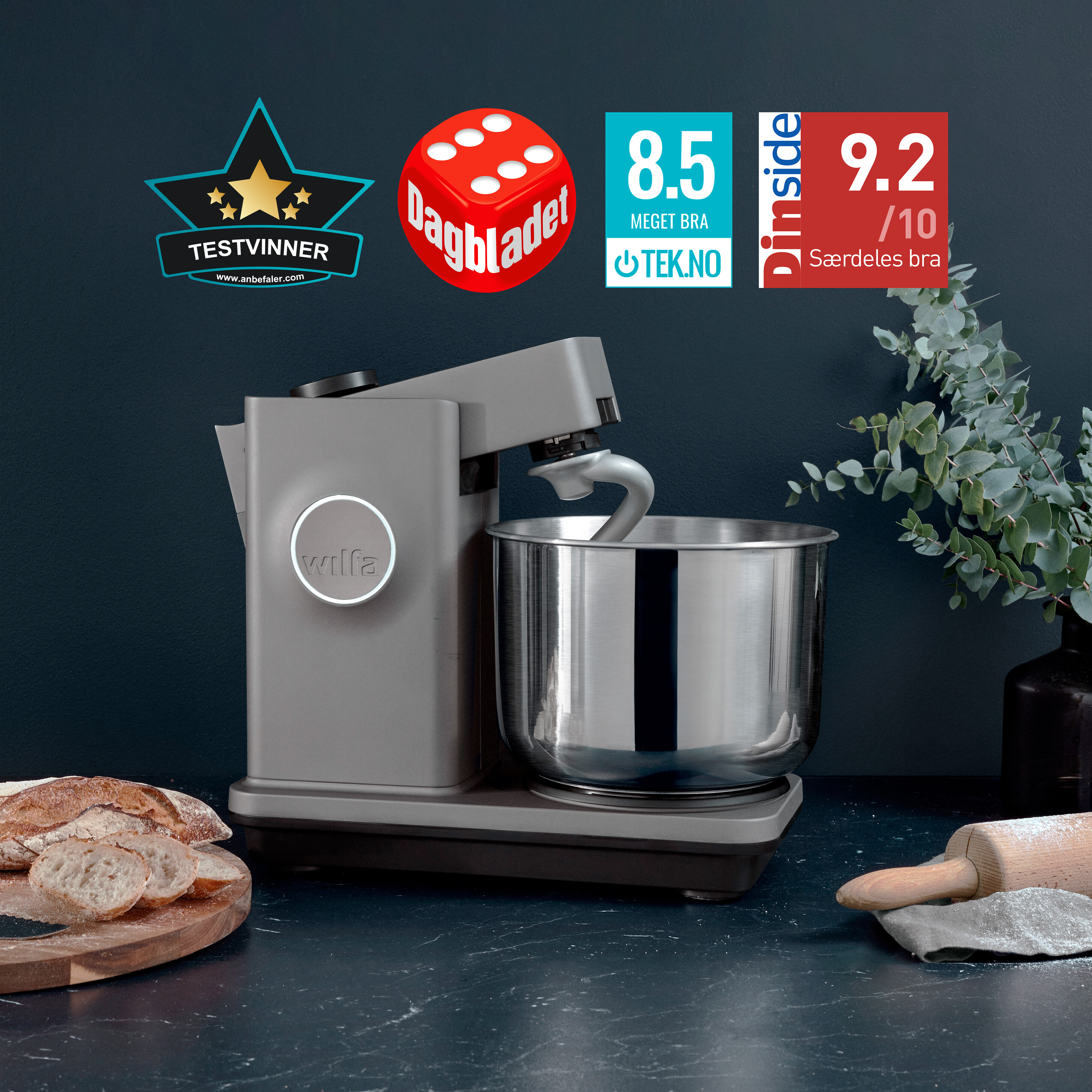Wilfa KM1GY-70 Probaker -yleiskone Titanium, harmaa