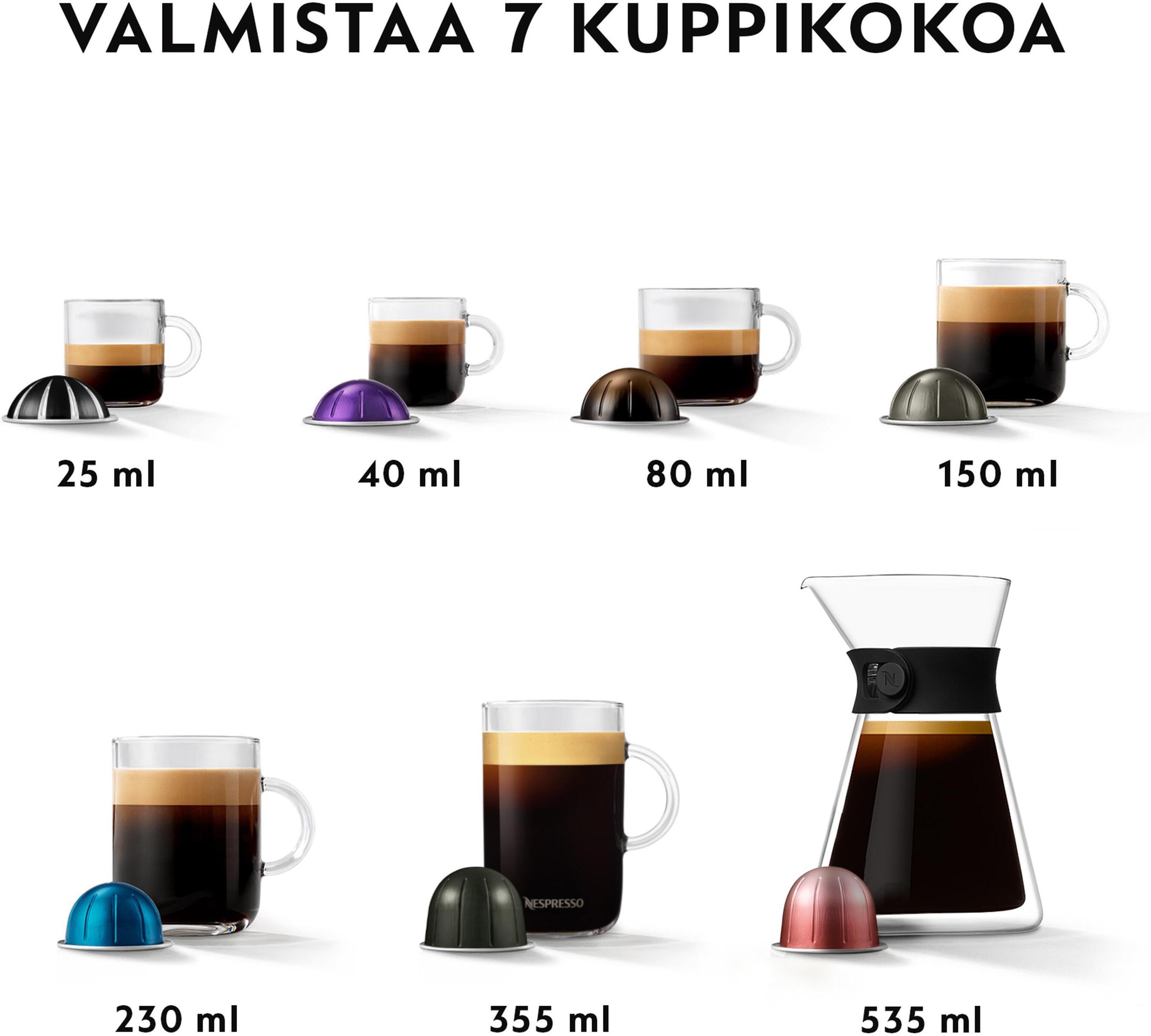Nespresso Vertuo Next kapselikeitin, mattamusta