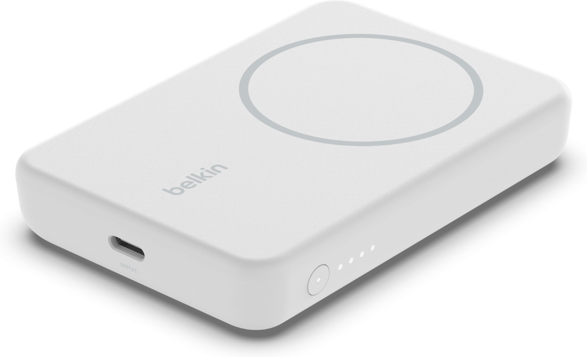 Belkin Power Bank 5K varavirtalähde magneetilla, 5000 mAh, valkoinen