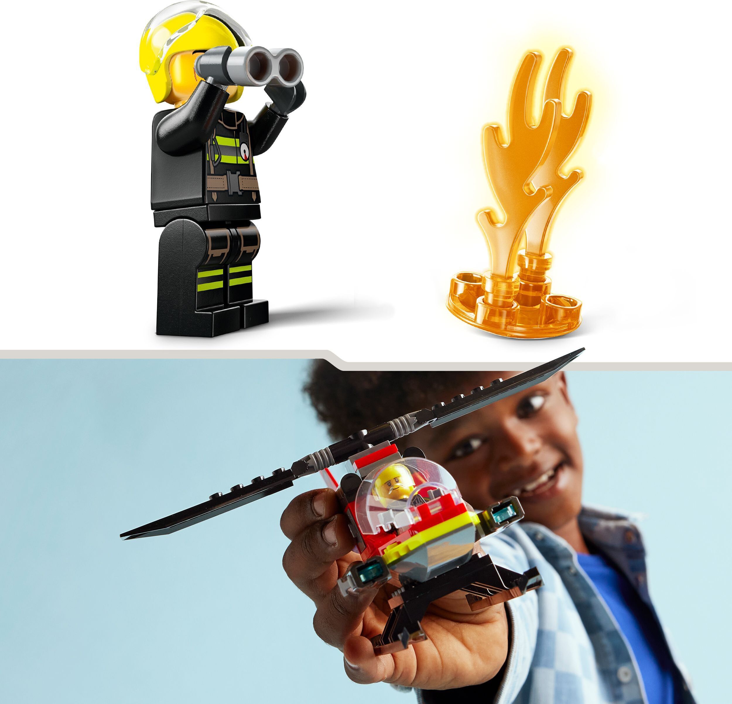 LEGO City Fire 60411  - Palokunnan pelastushelikopteri