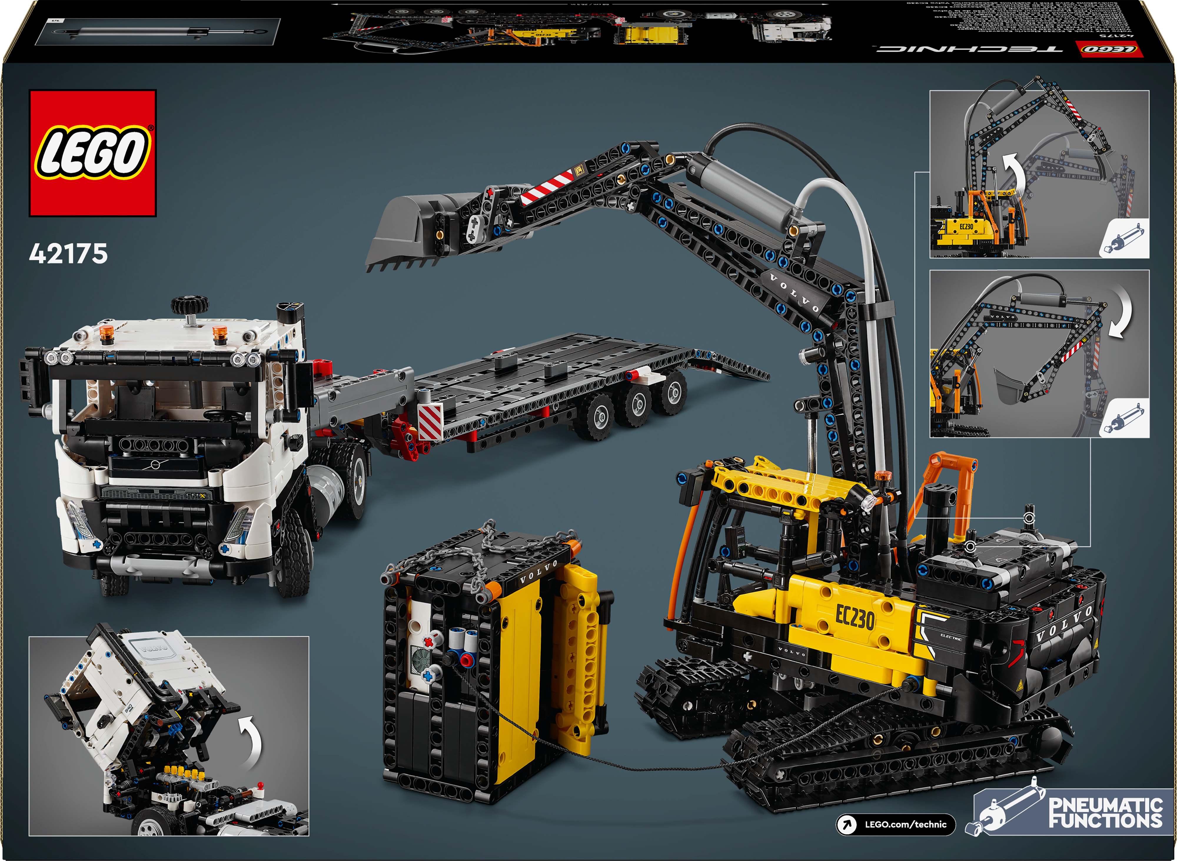 LEGO Technic 42175 - Volvo FMX ‑kuorma-auto ja EC230 Electric ‑kaivukone