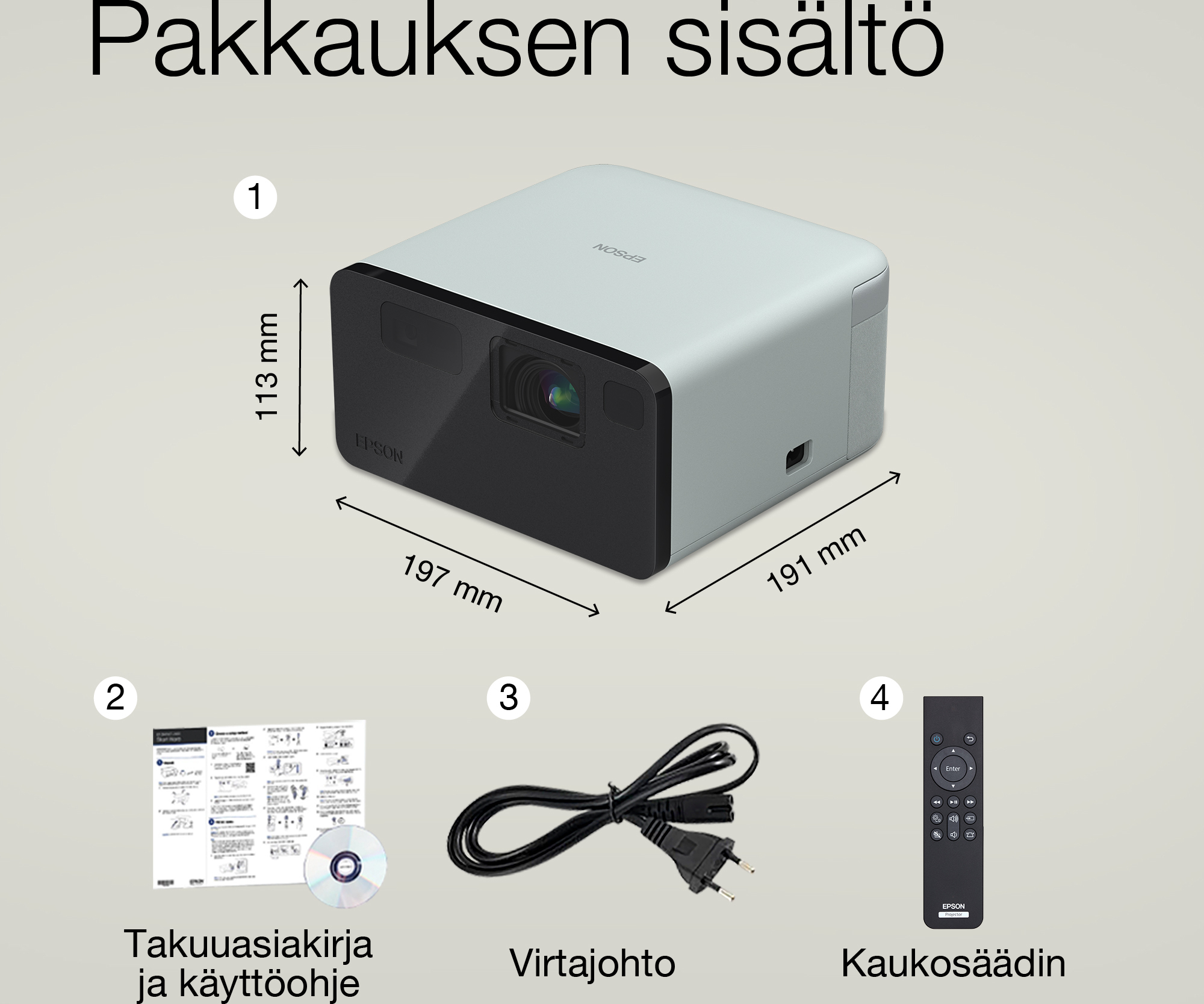 Epson EF-21G -minilaserprojektori-TV