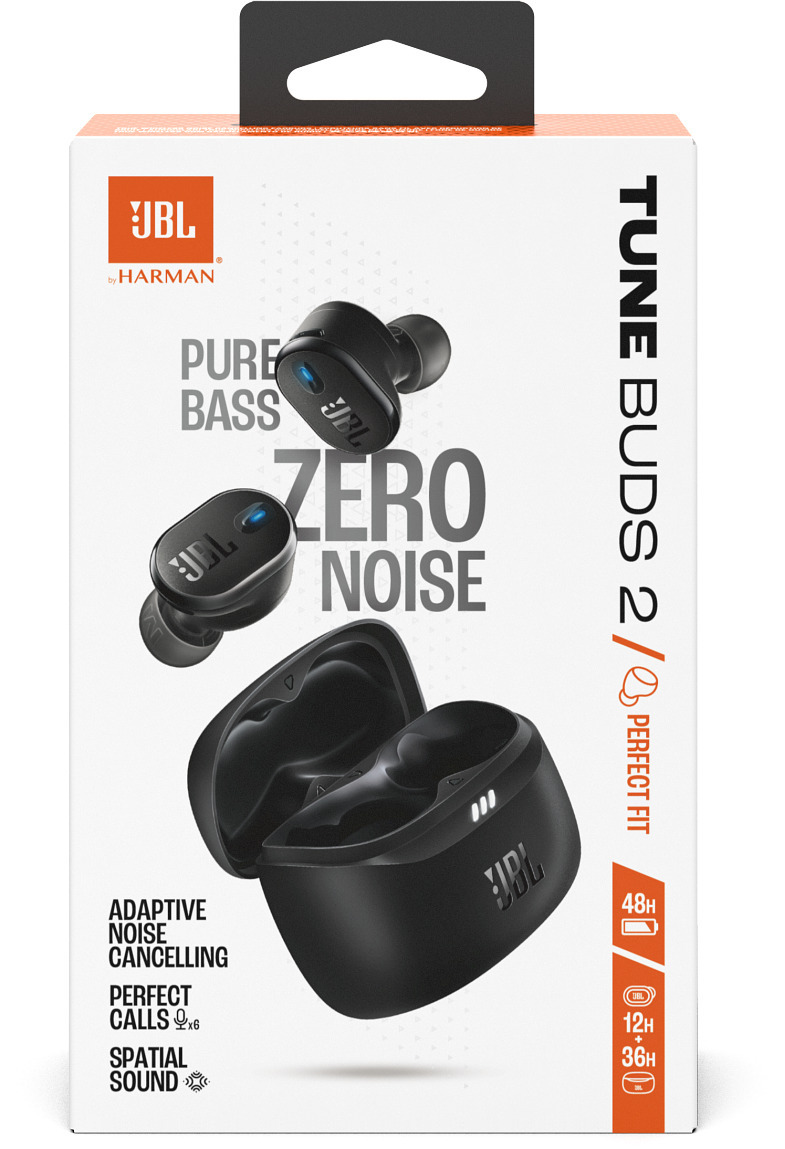 JBL Tune Buds 2 nappikuulokkeet aktiivisella melunvaimennuksella, musta