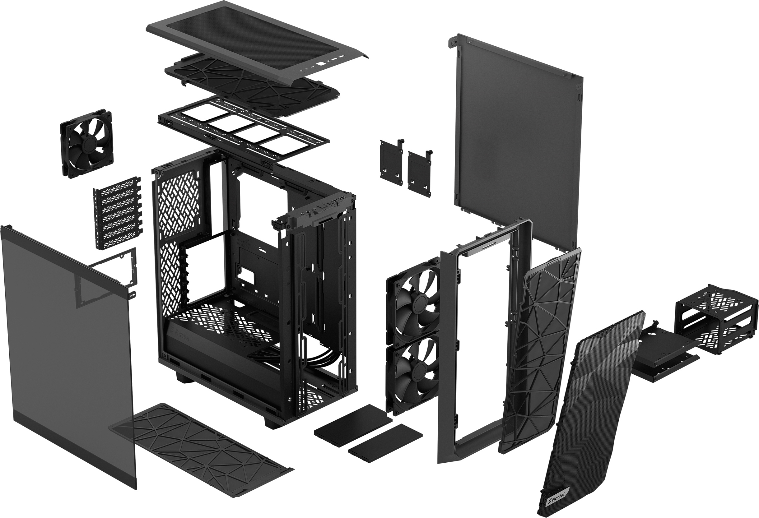 Fractal Design Meshify 2 Compact ATX-kotelo,  harmaa