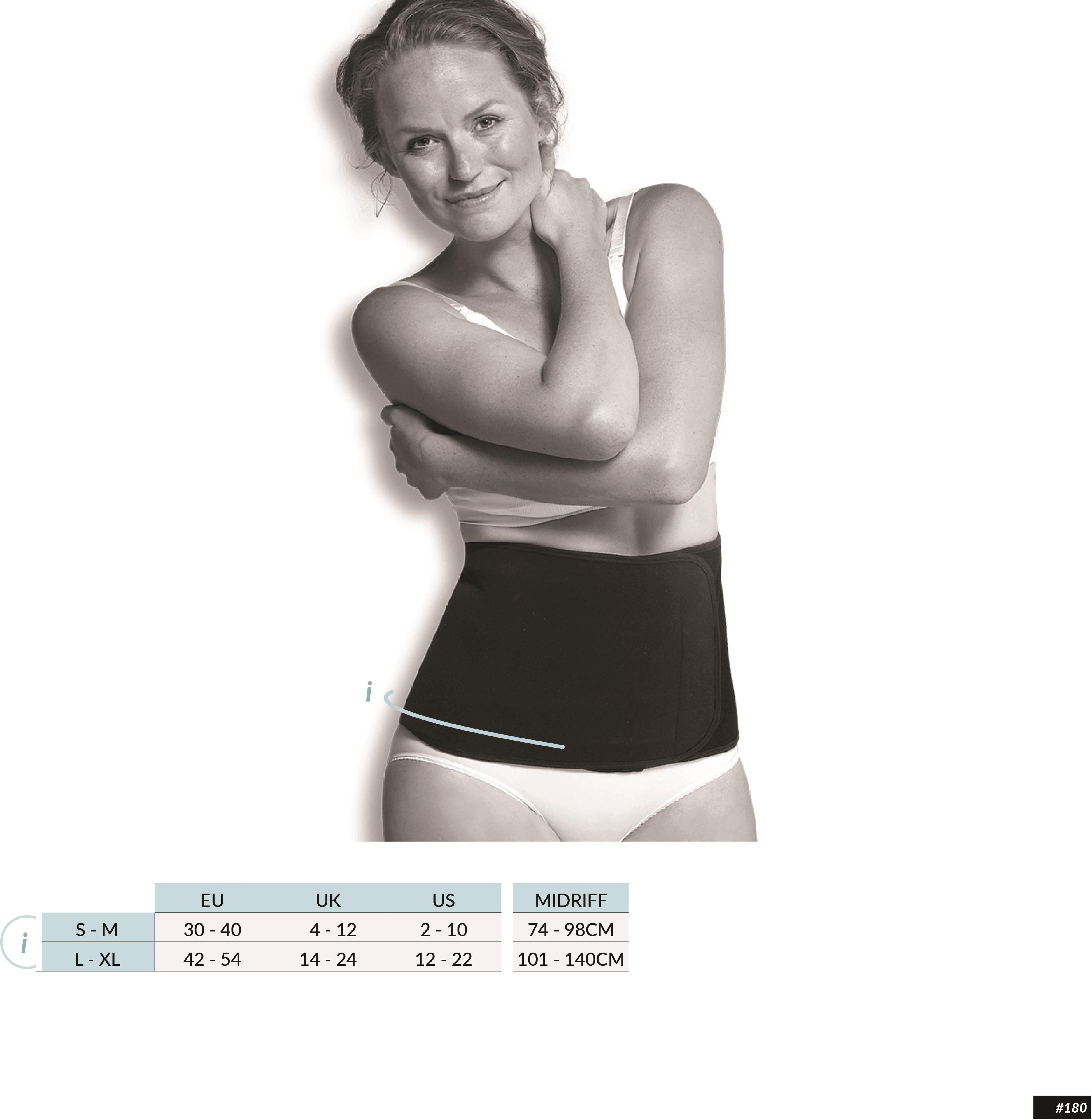 Carriwell Post Birth Belly Binder -raskauden jälkeinen tukivyö, musta, koko L/XL