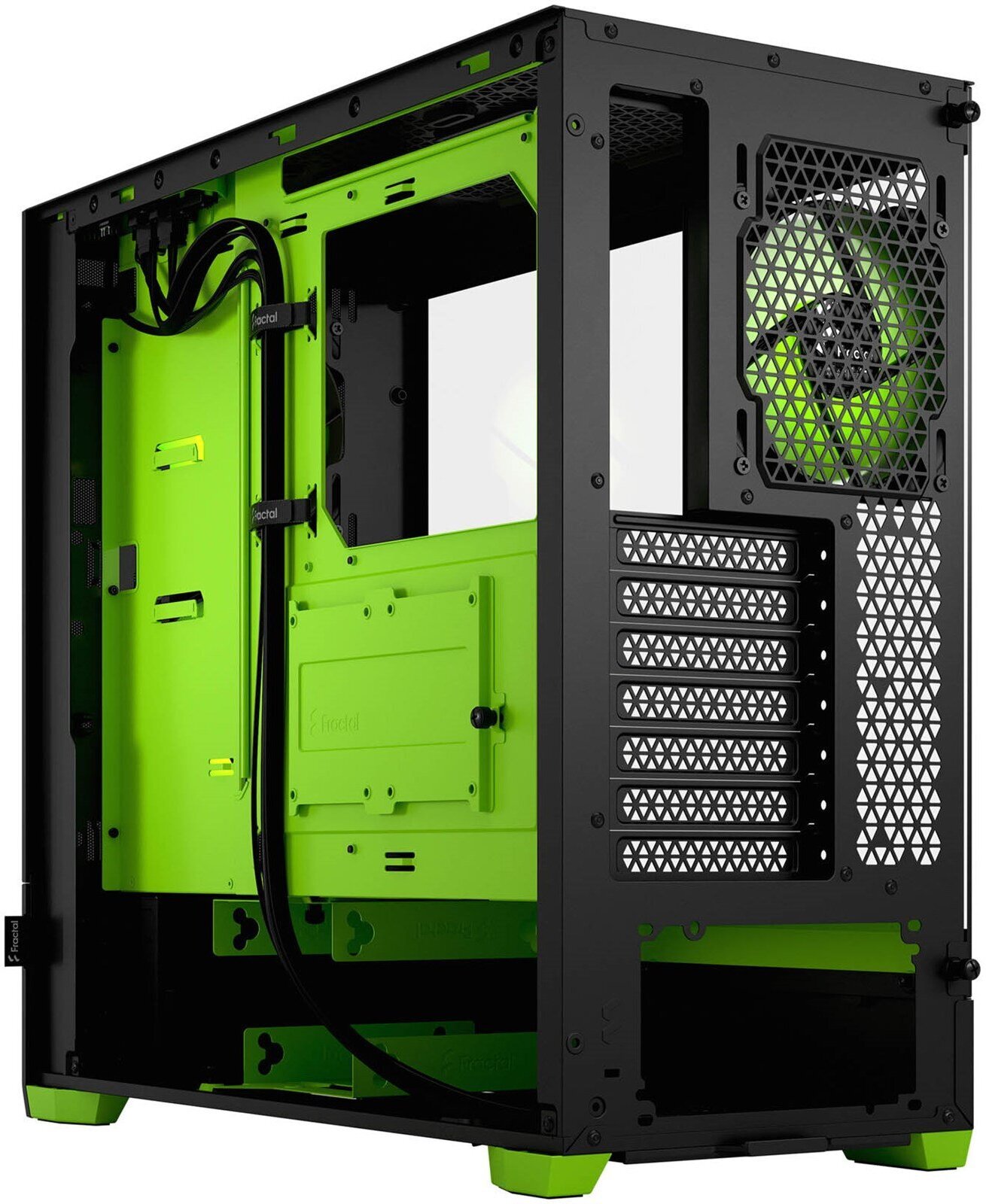 Fractal Design Pop Air RGB Green Core TG ATX-kotelo ikkunalla, musta/vihreä