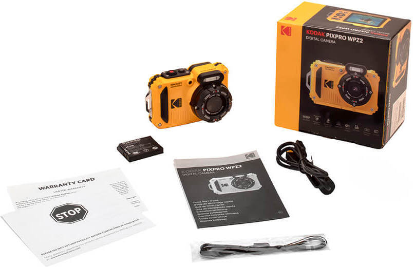 Kodak PIXPRO WPZ2 -digikamera, keltainen