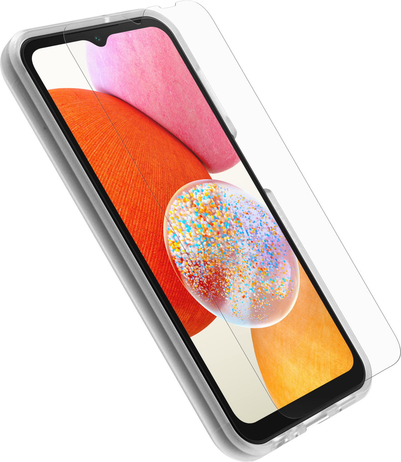 Otterbox React -suojakotelo + Trusted Glass -panssarilasi kirkas, Galaxy A14