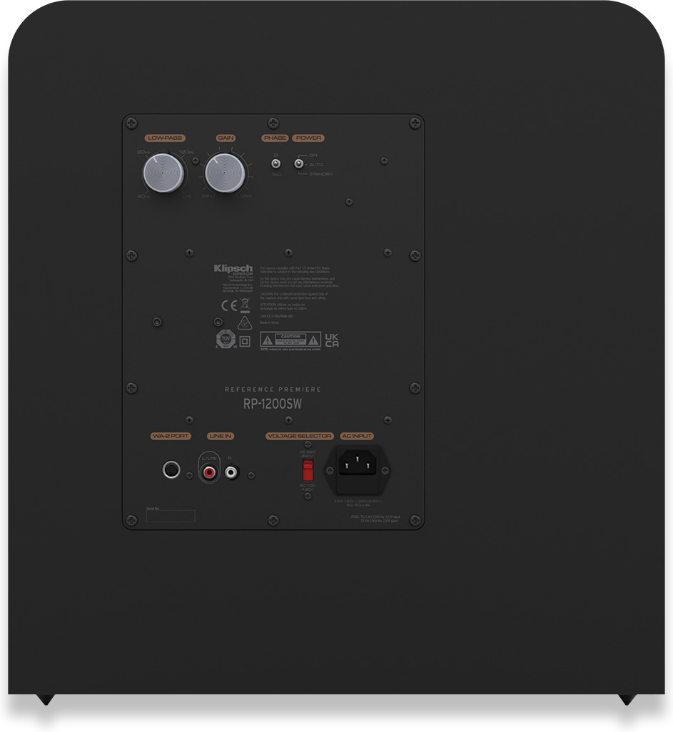 Klipsch RP-1200SW subwoofer, musta