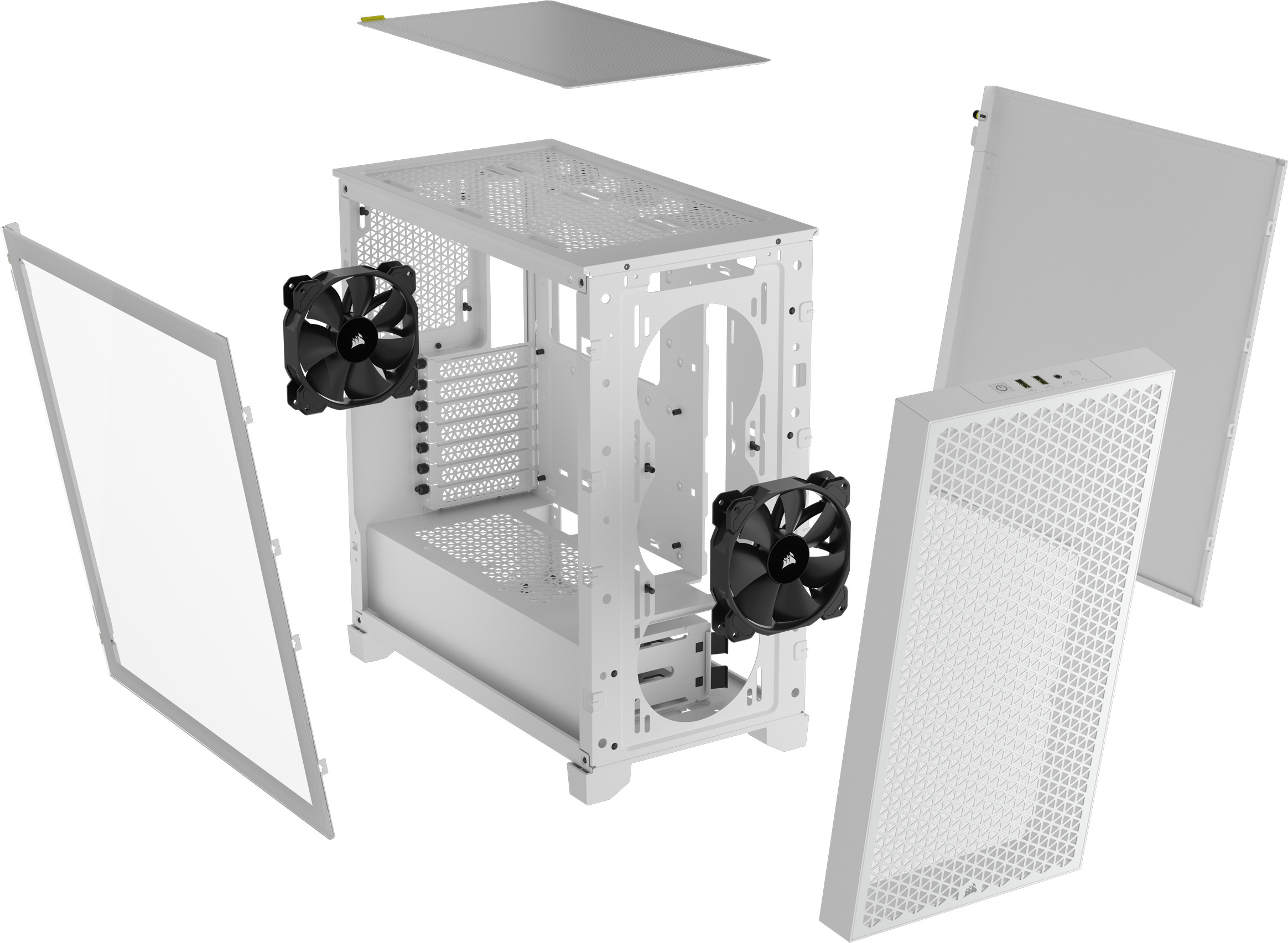 Corsair 3000D Airflow Mid Tower ATX-kotelo ikkunalla, valkoinen
