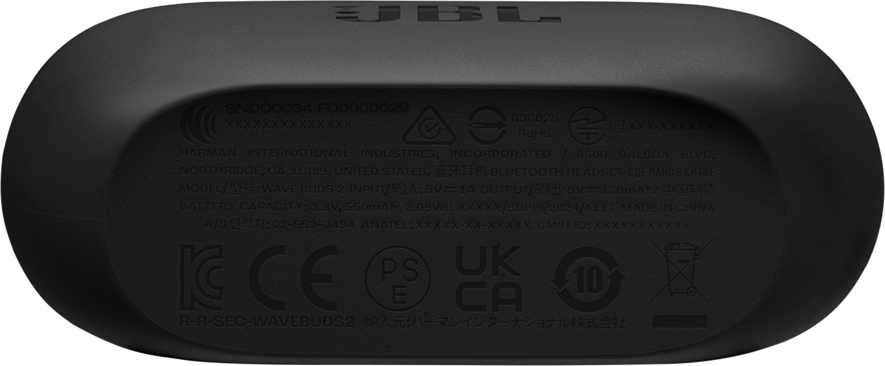 JBL Wave Buds 2 nappikuulokkeet aktiivisella melunvaimennuksella, musta
